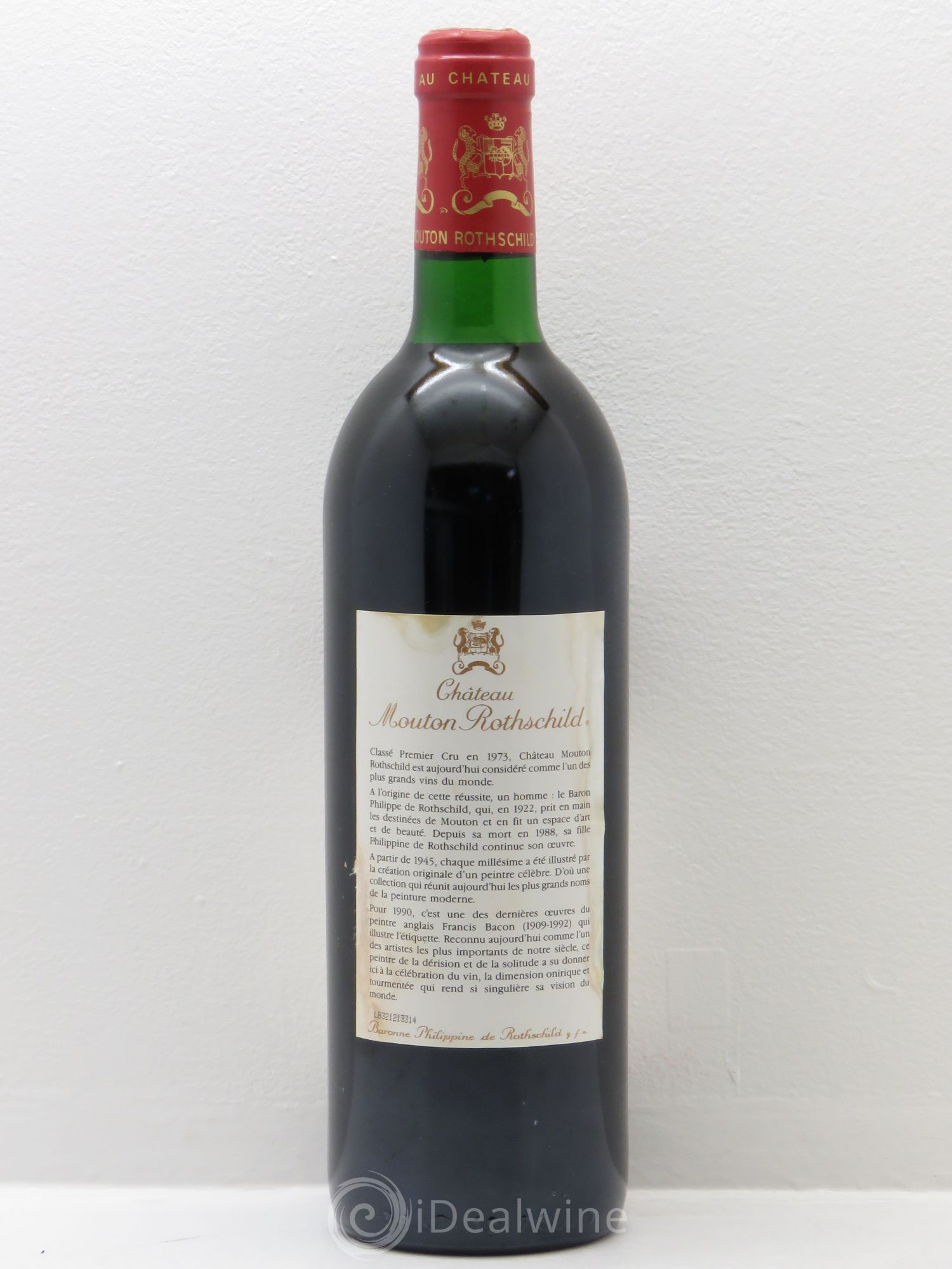 Château Mouton Rothschild 1er Grand Cru Classé 1990 - Lot de 1 bouteille - 1
