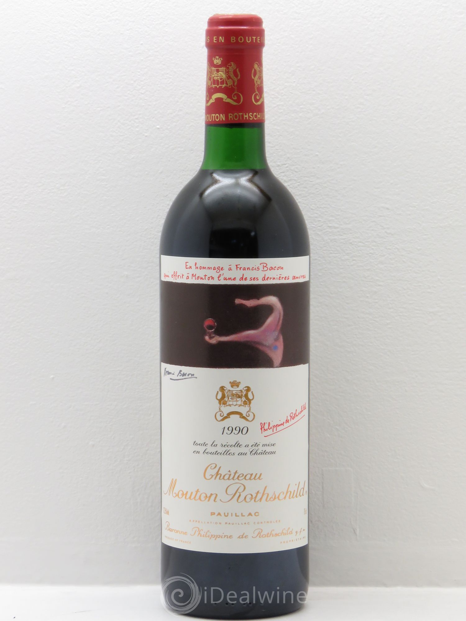 Château Mouton Rothschild 1er Grand Cru Classé 1990 - Lot de 1 bouteille - 0