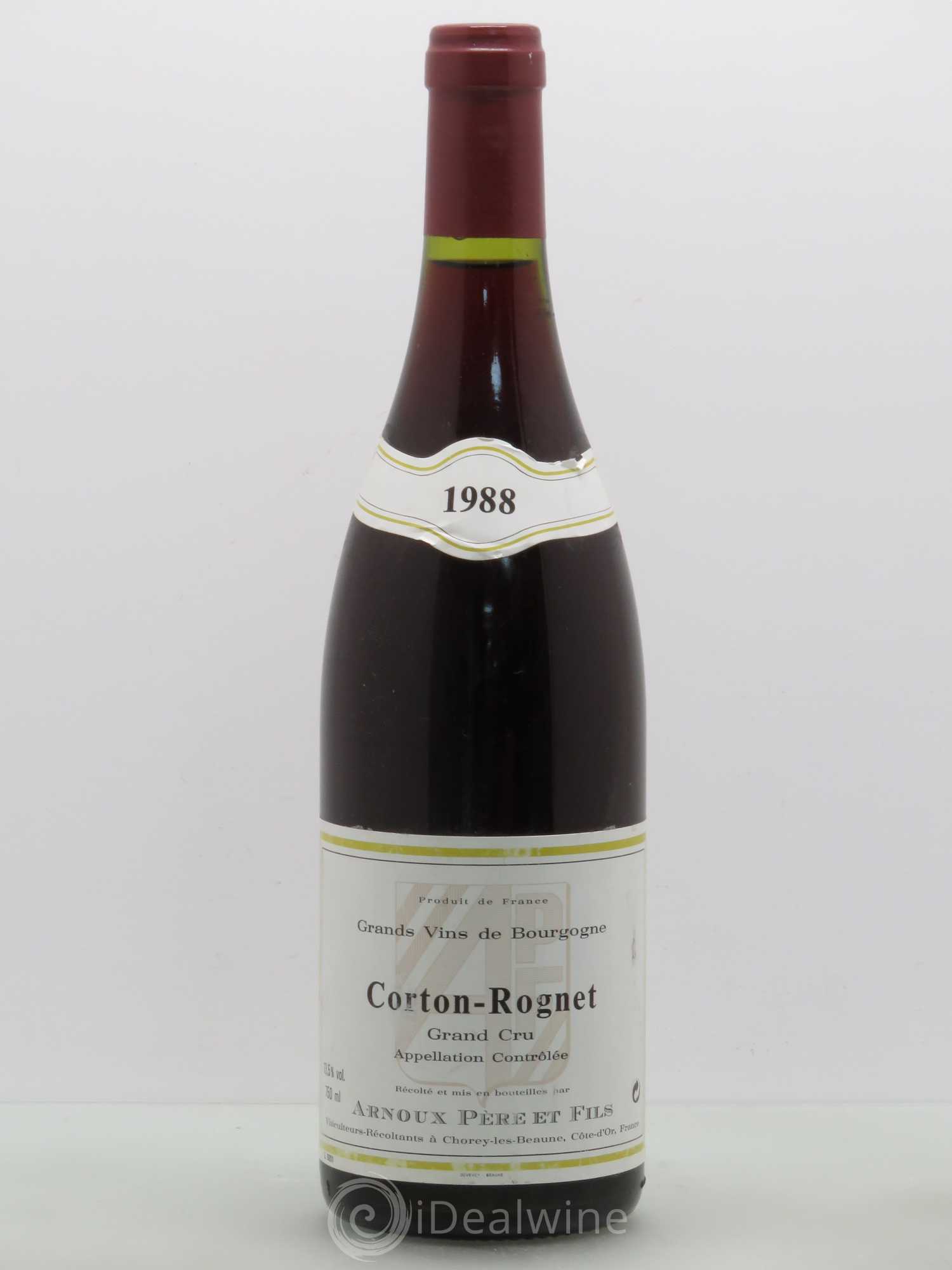 Corton Grand Cru Rognet Arnoux 1988 - Lot de 1 bouteille - 0