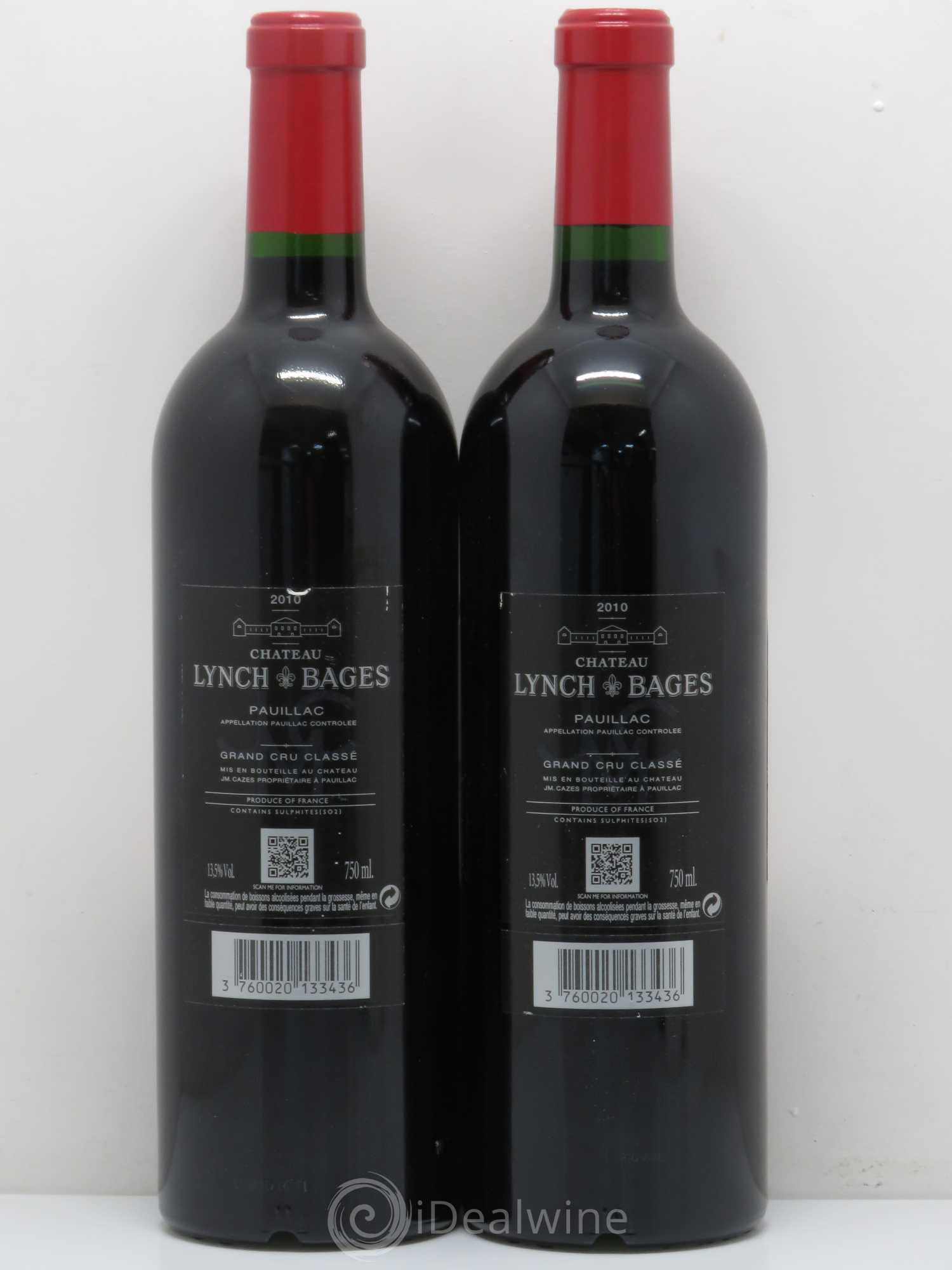 Château Lynch Bages 5ème Grand Cru Classé 2010 - Lot de 2 bouteilles - 1