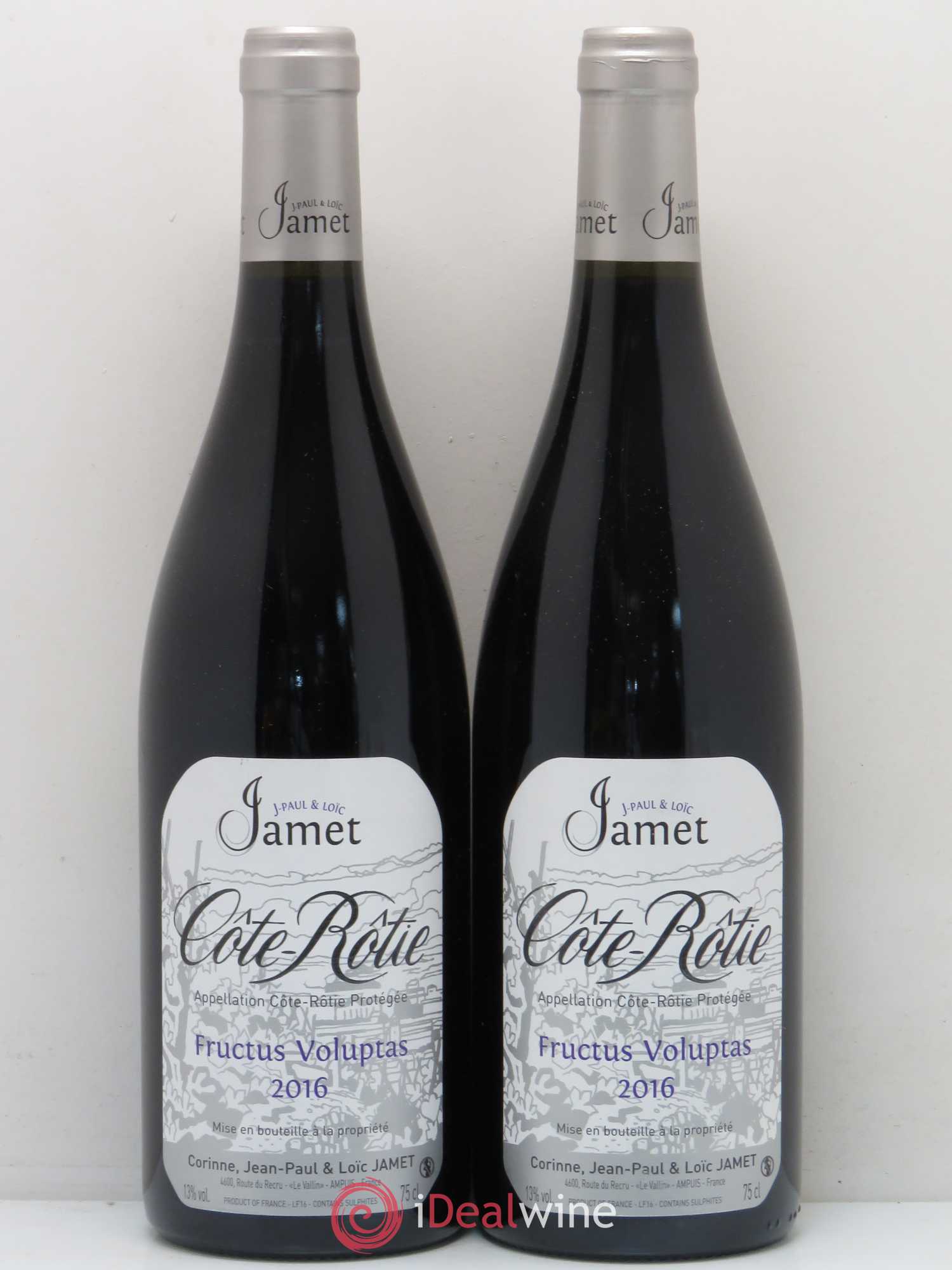 Côte-Rôtie Fructus Voluptas Jamet (Domaine) 2016 - Lot de 2 bouteilles - 0