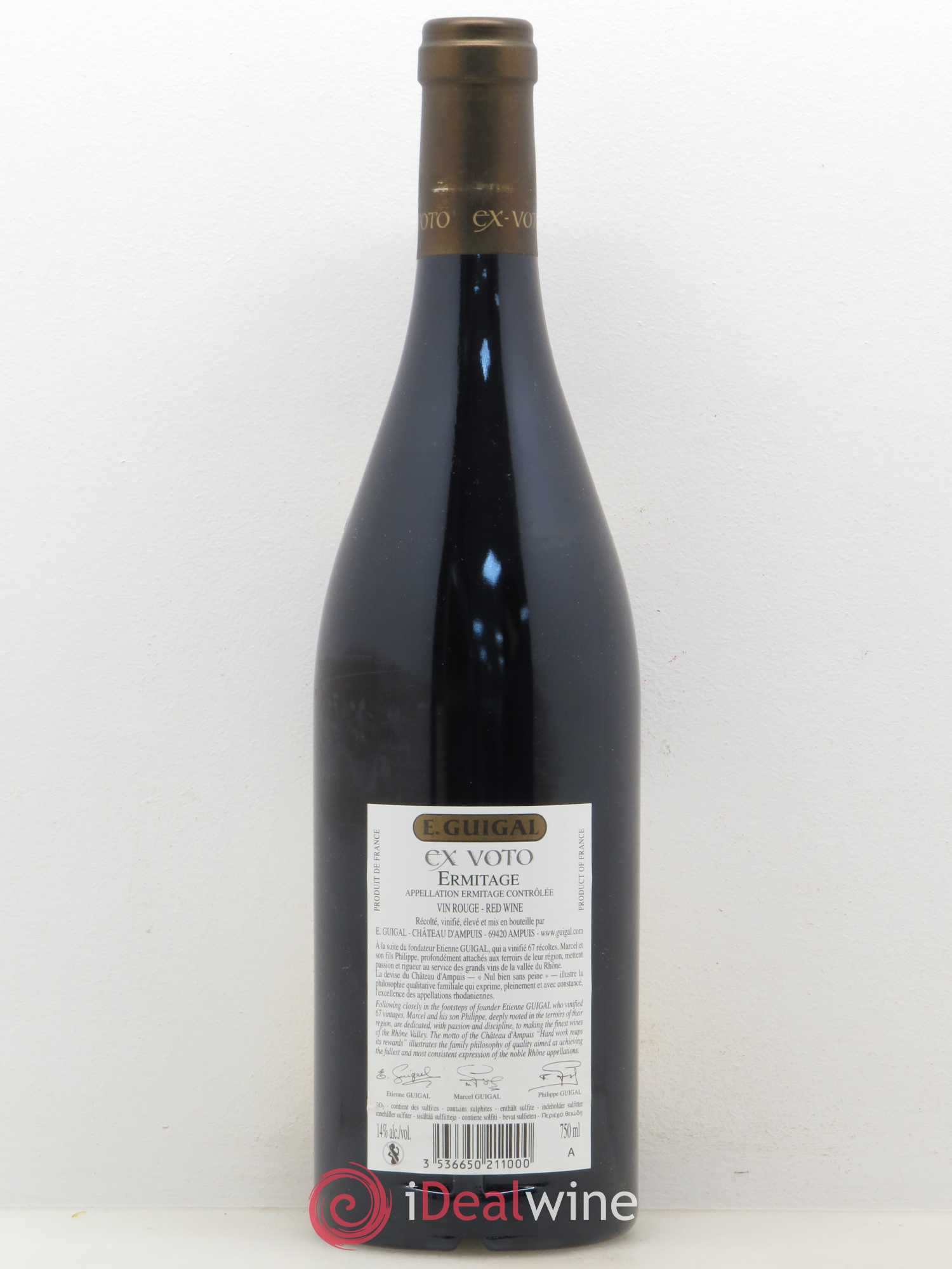 Ermitage Ex Voto Guigal 2010 - Lot de 1 bouteille - 1