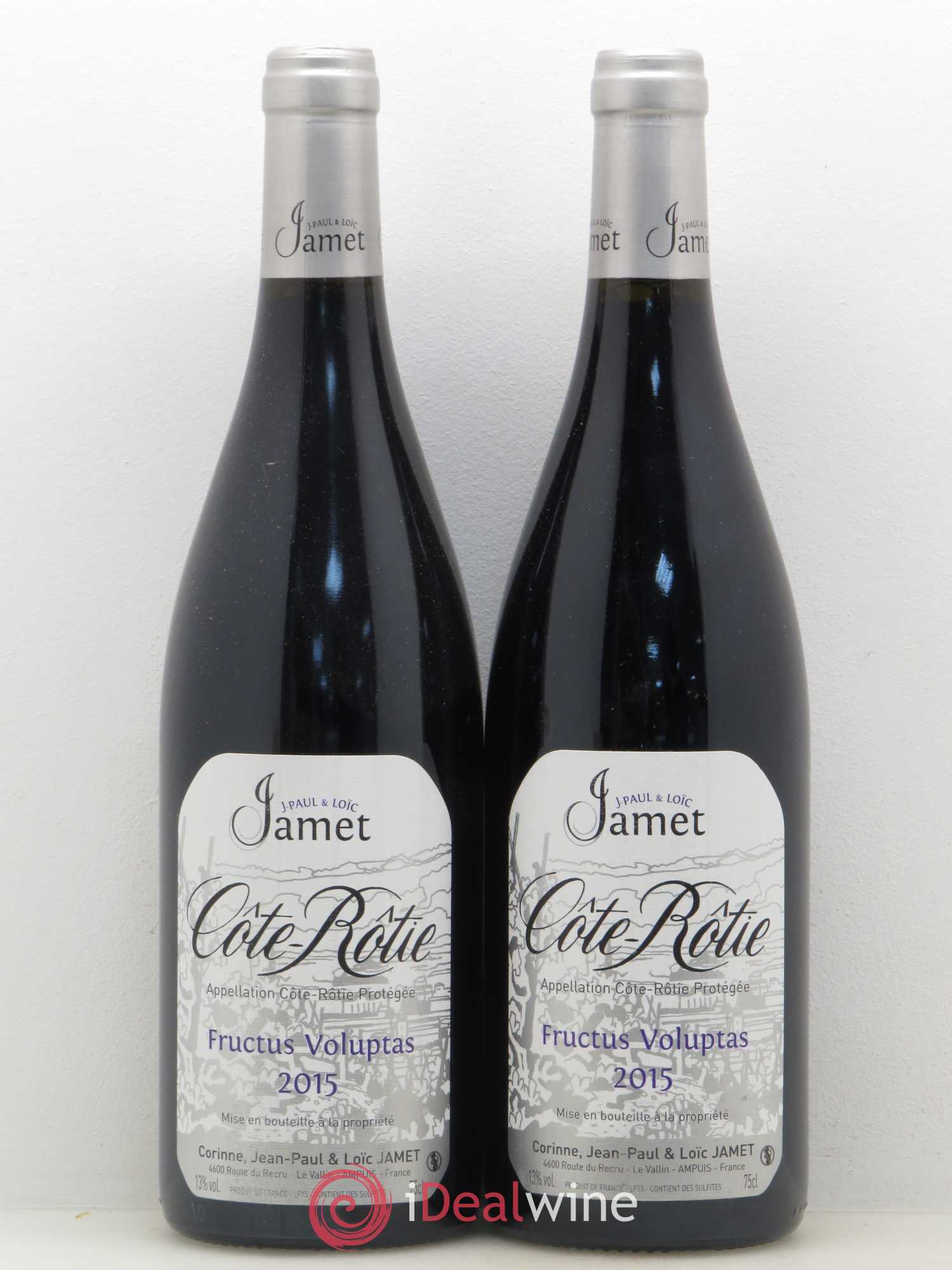 Côte-Rôtie Fructus Voluptas Jamet (Domaine) 2015 - Lot de 2 bouteilles - 0