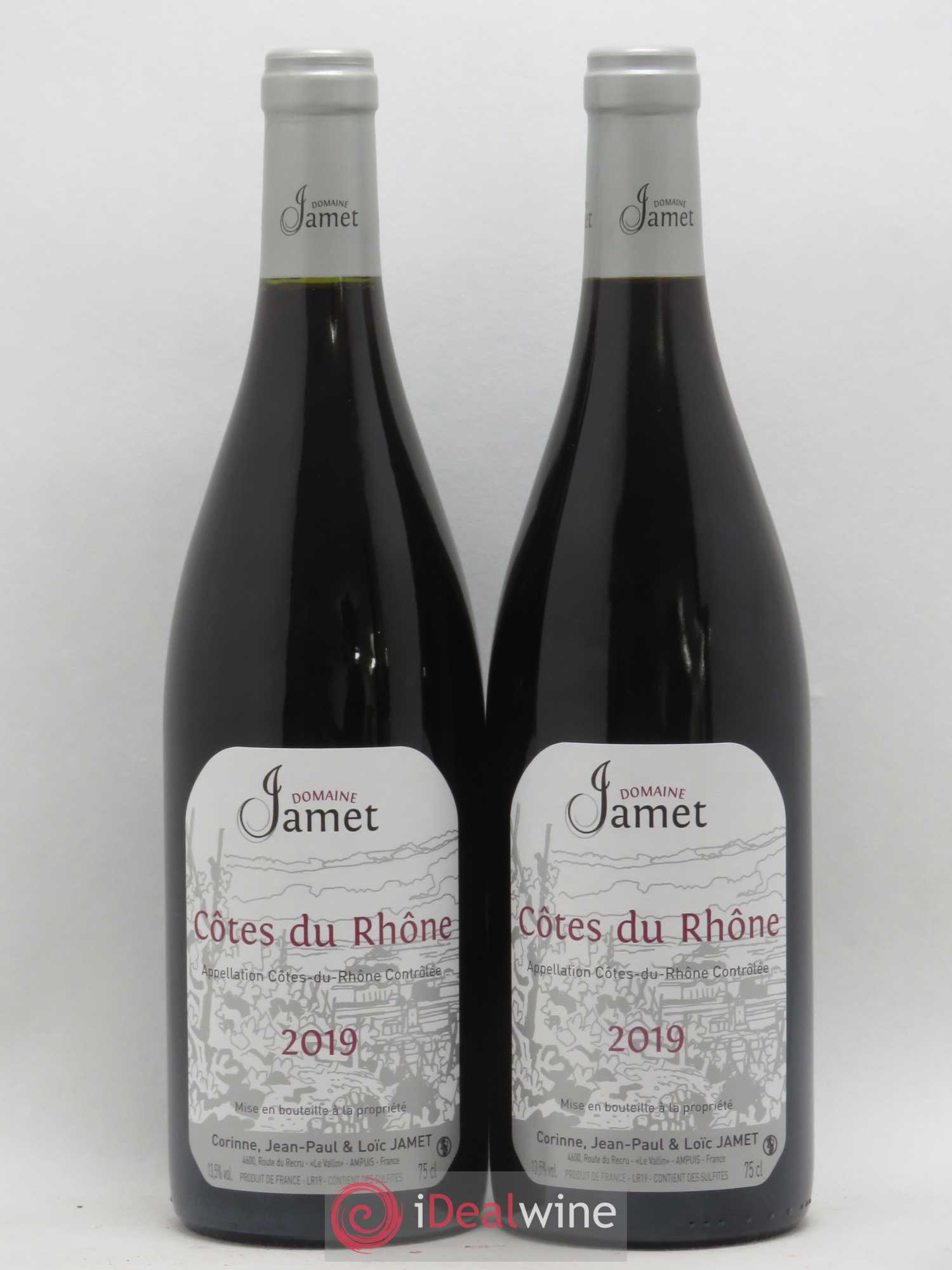 Côtes-du-Rhône Jamet (Domaine) 2019 - Lot de 2 bouteilles - 0