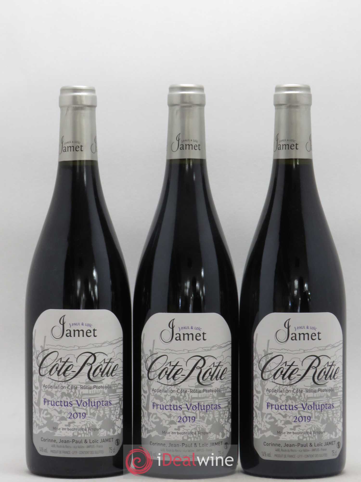 Côte-Rôtie Fructus Voluptas Jamet (Domaine) 2019 - Lot de 3 bouteilles - 0