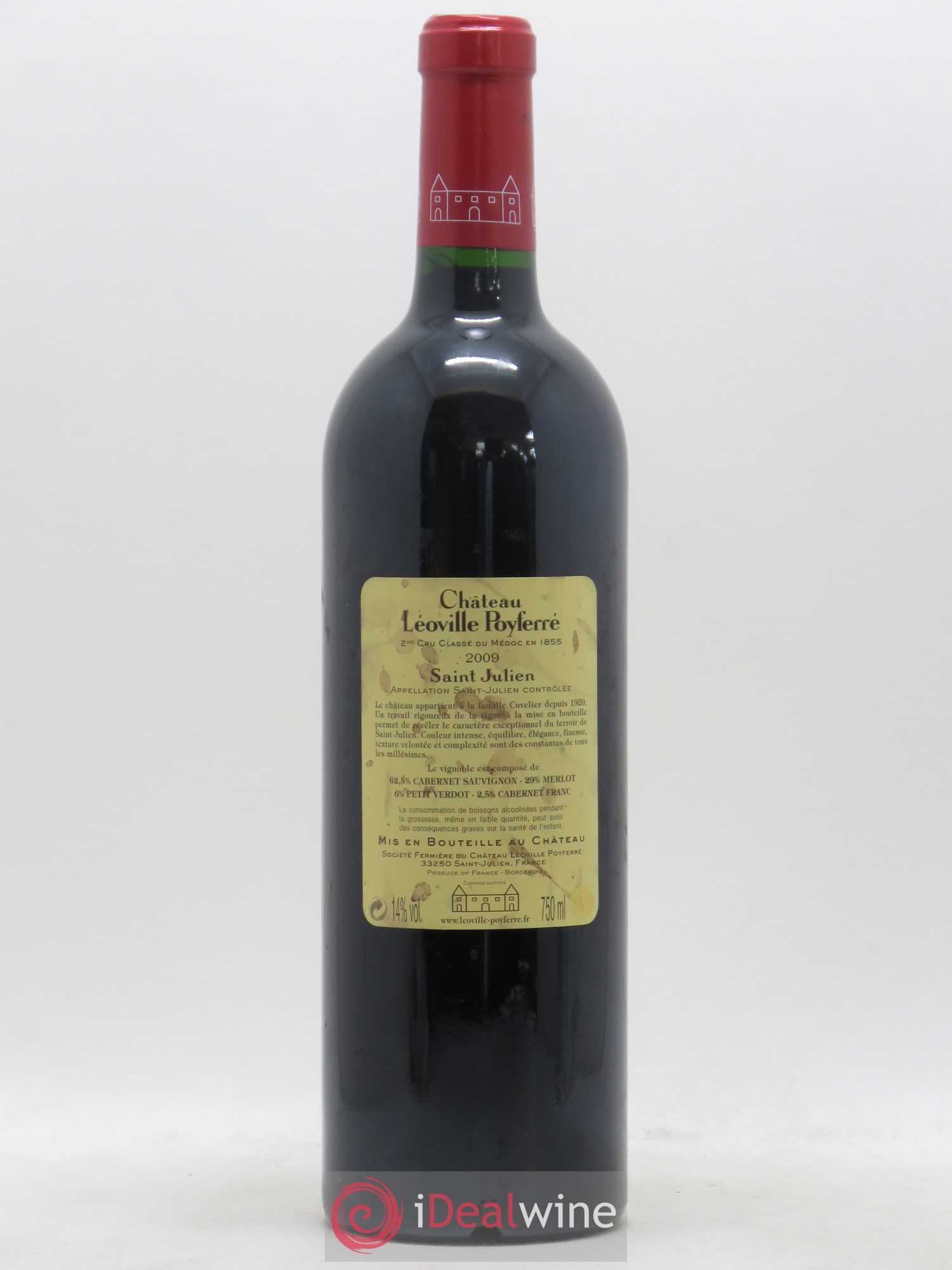 Château Léoville Poyferré 2ème Grand Cru Classé 2009 - Lot de 1 bouteille - 1