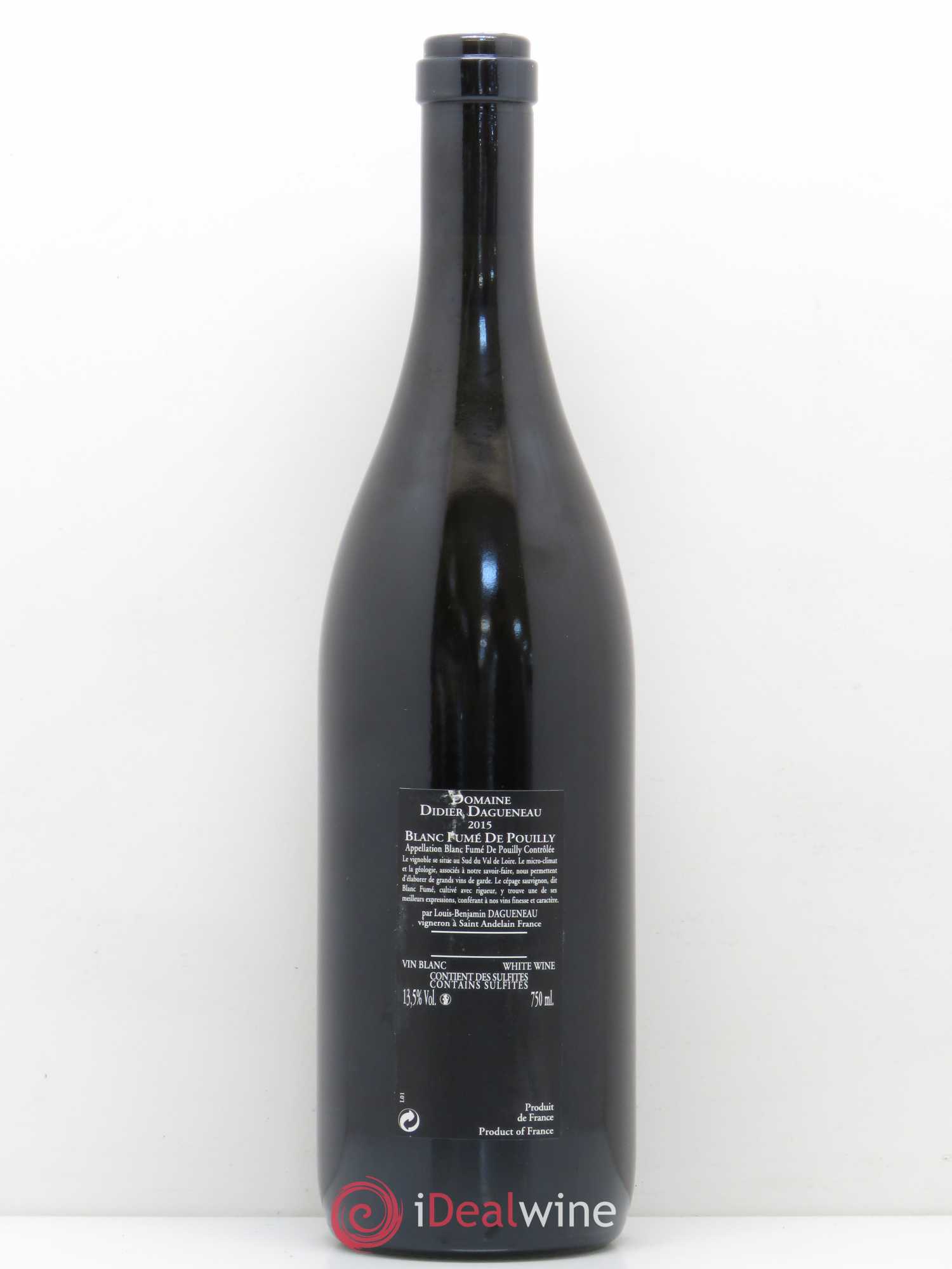 Vin de France (anciennement Pouilly-Fumé) Silex Dagueneau (Domaine Didier - Louis-Benjamin) 2015 - Lot de 1 bouteille - 1