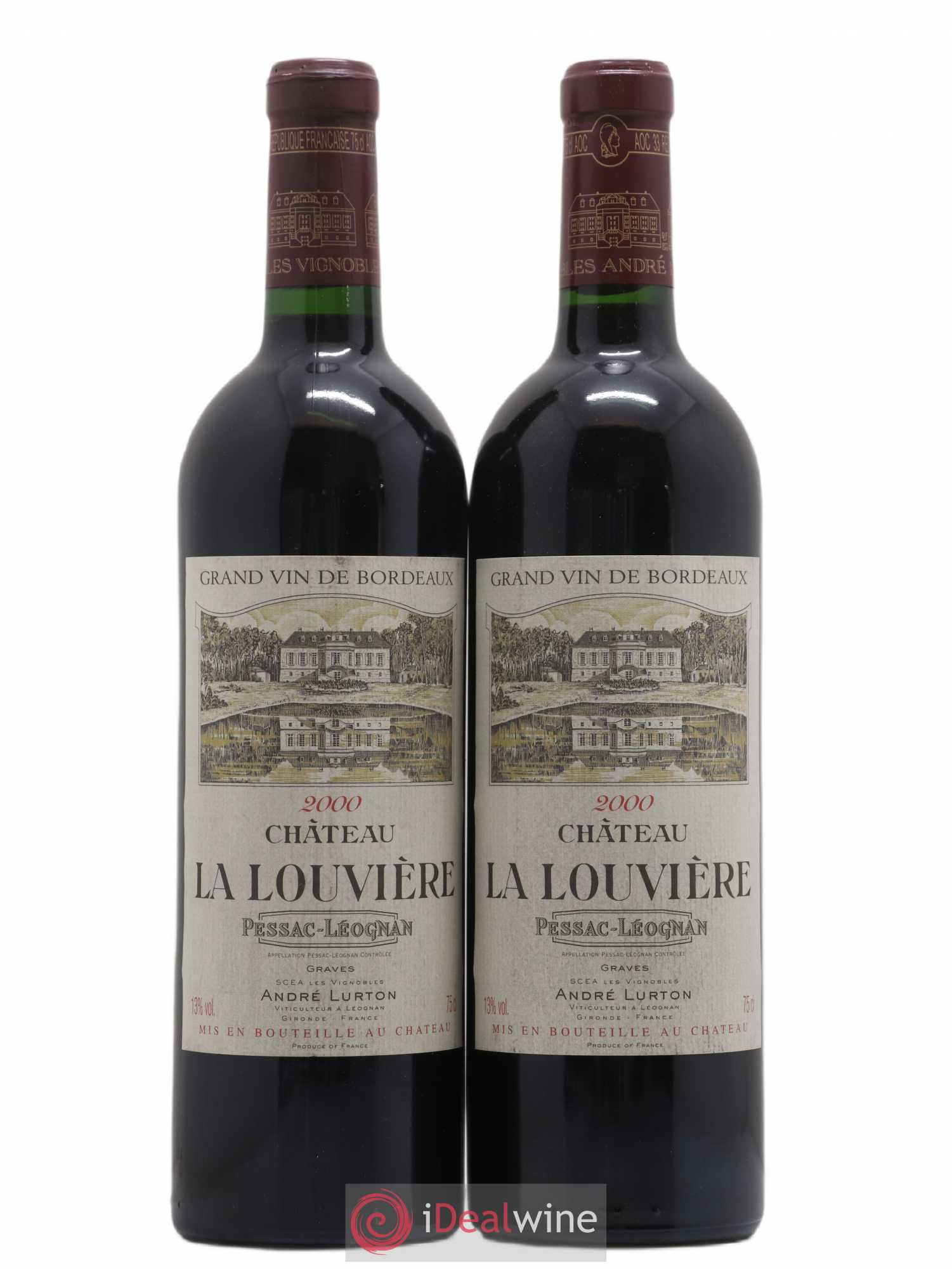 Château la Louvière 2000 - Lot de 2 bouteilles - 0