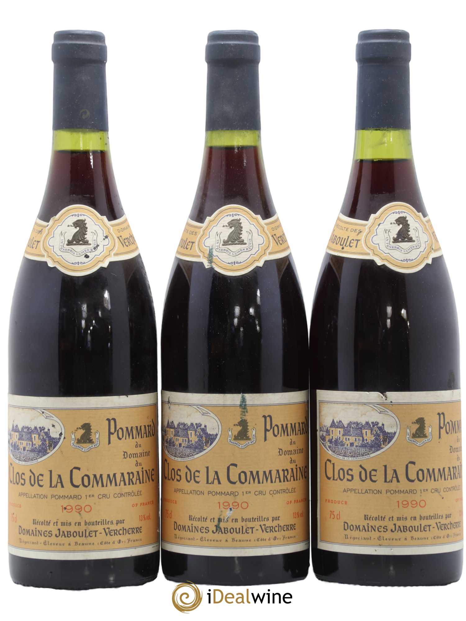 Pommard 1er Cru Commaraine Jaboulet Vercherre 1990 - Posten von 3 Flaschen - 0