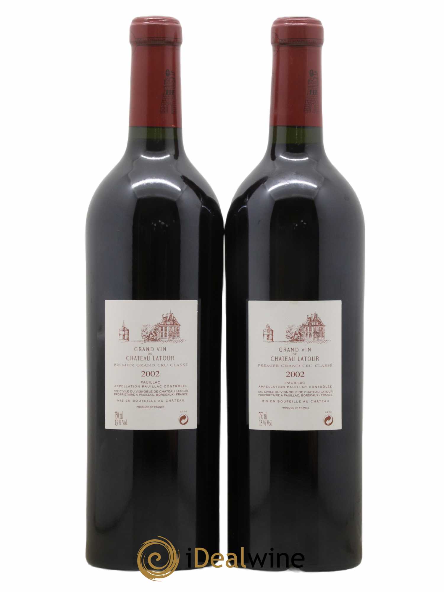 Château Latour 1er Grand Cru Classé 2002 - Lot de 2 bouteilles - 1