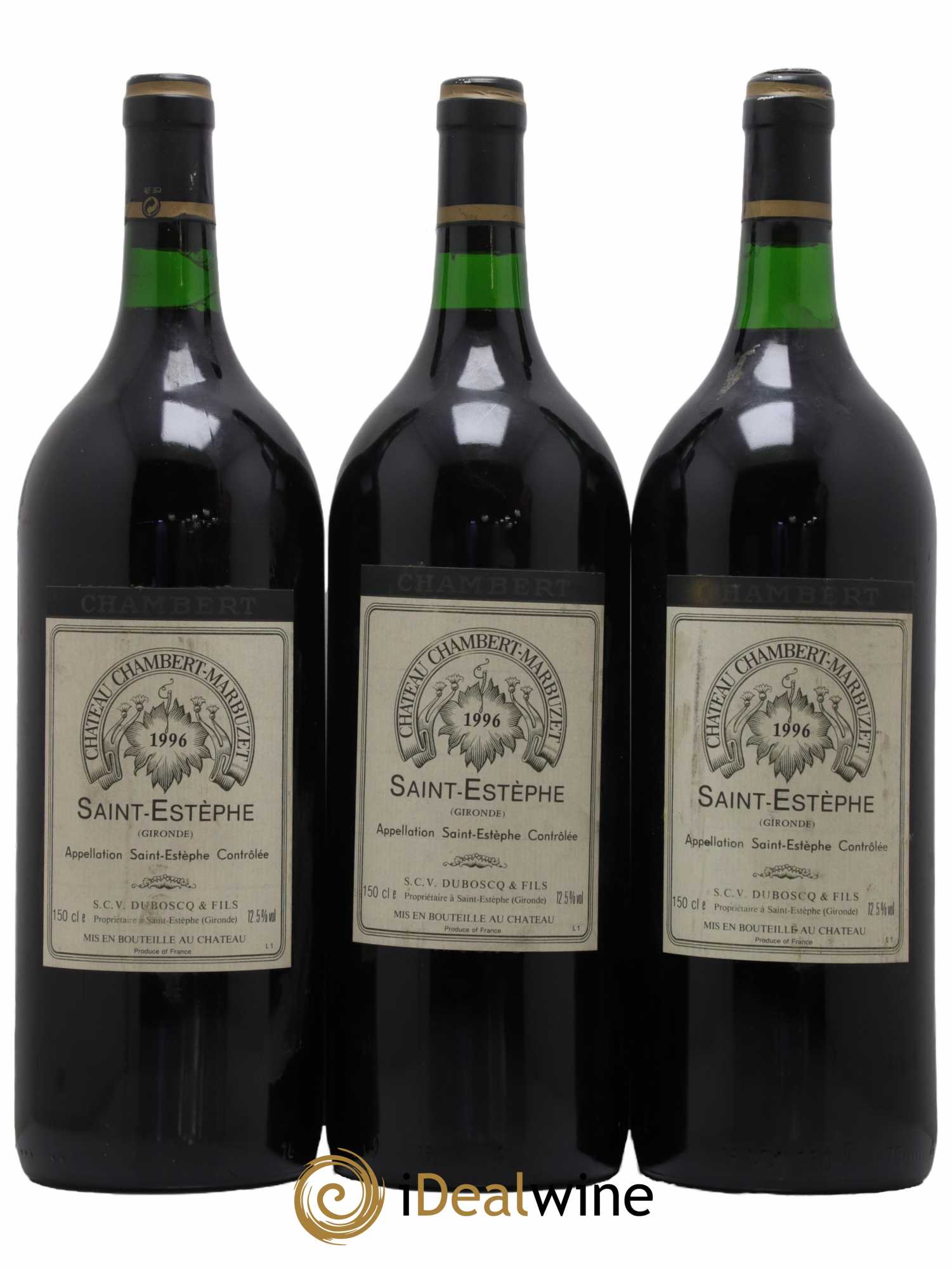 Château Chambert-Marbuzet Cru Bourgeois 1996 - Lot de 3 magnums - 0