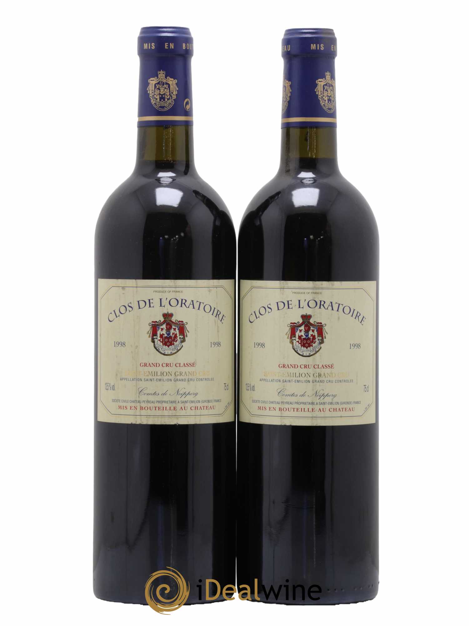 Clos de l'Oratoire Grand Cru Classé 1998 - Lot de 2 bouteilles - 0