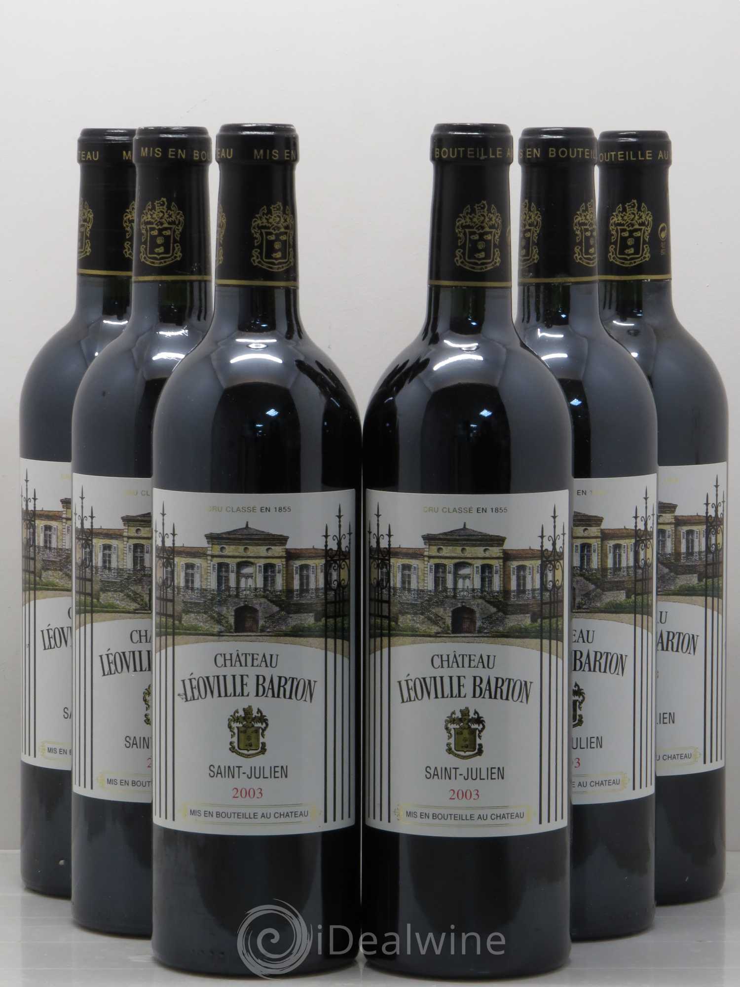 Château Léoville Barton 2ème Grand Cru Classé 2003 - Lot de 6 bouteilles - 0