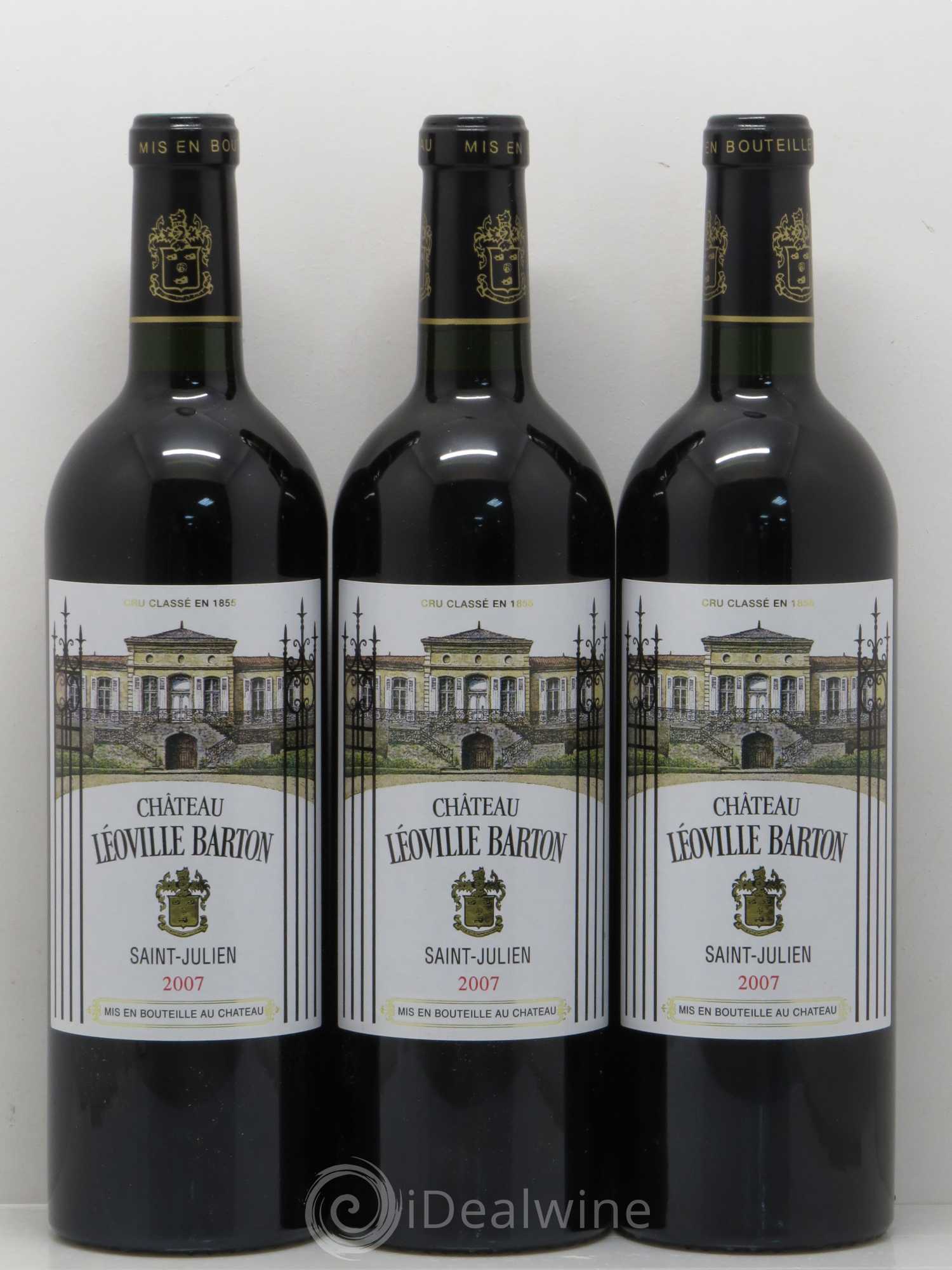Château Léoville Barton 2ème Grand Cru Classé 2007 - Lot de 3 bouteilles - 0
