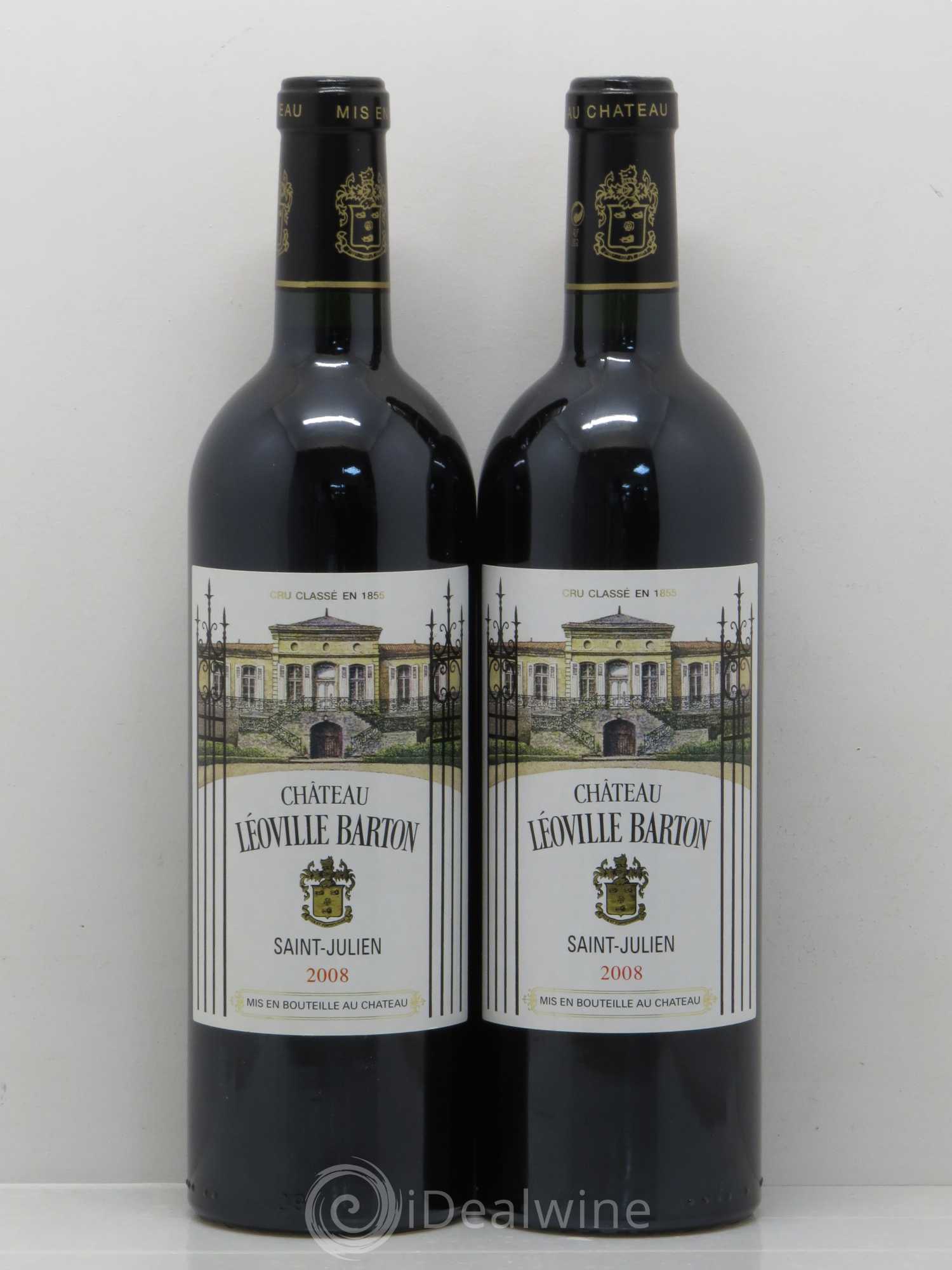 Château Léoville Barton 2ème Grand Cru Classé 2008 - Lot de 2 bouteilles - 0
