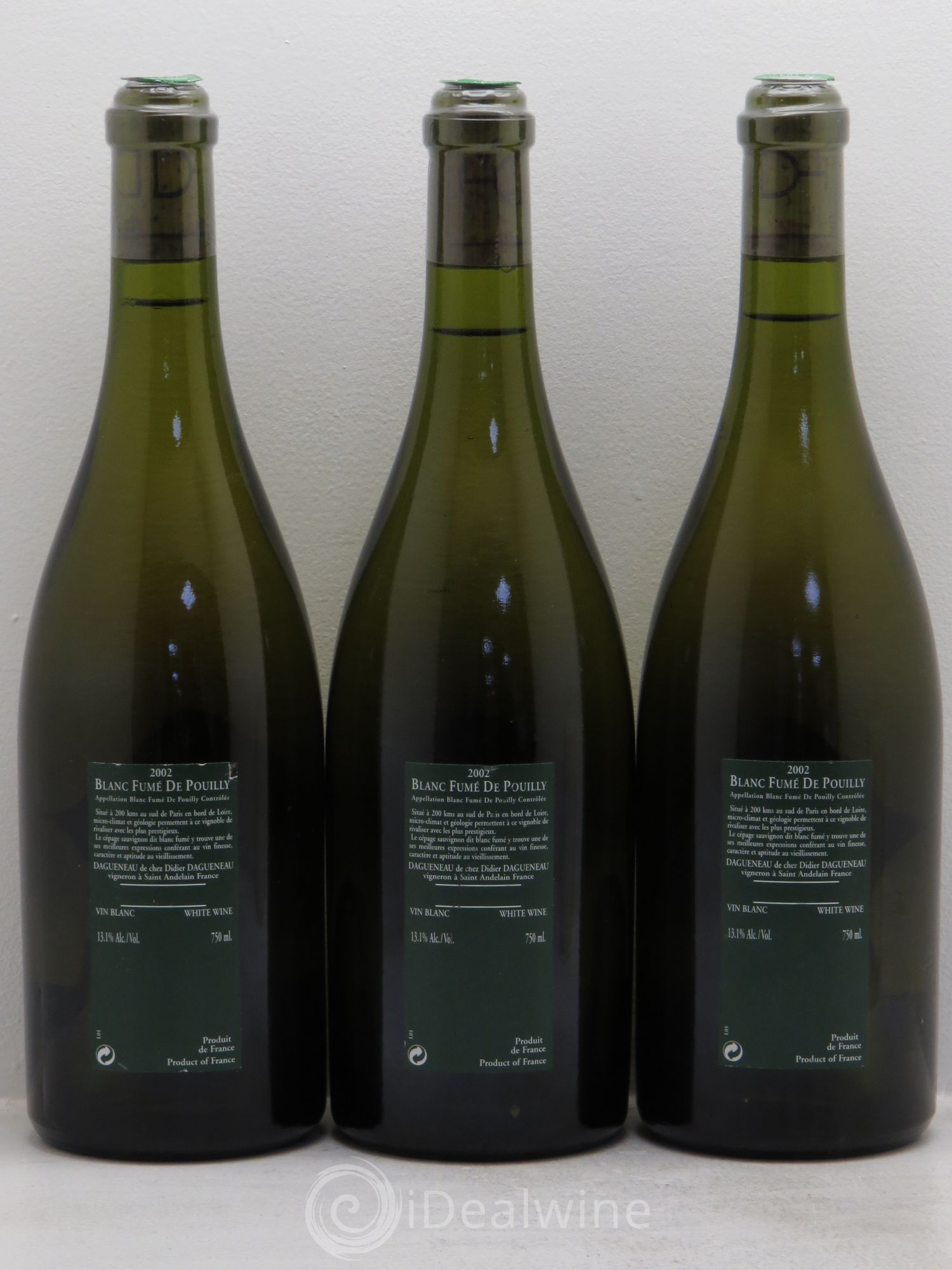 Vin de France (anciennement Pouilly-Fumé) Silex Dagueneau (Domaine Didier - Louis-Benjamin) 2002 - Lot de 3 bouteilles - 1