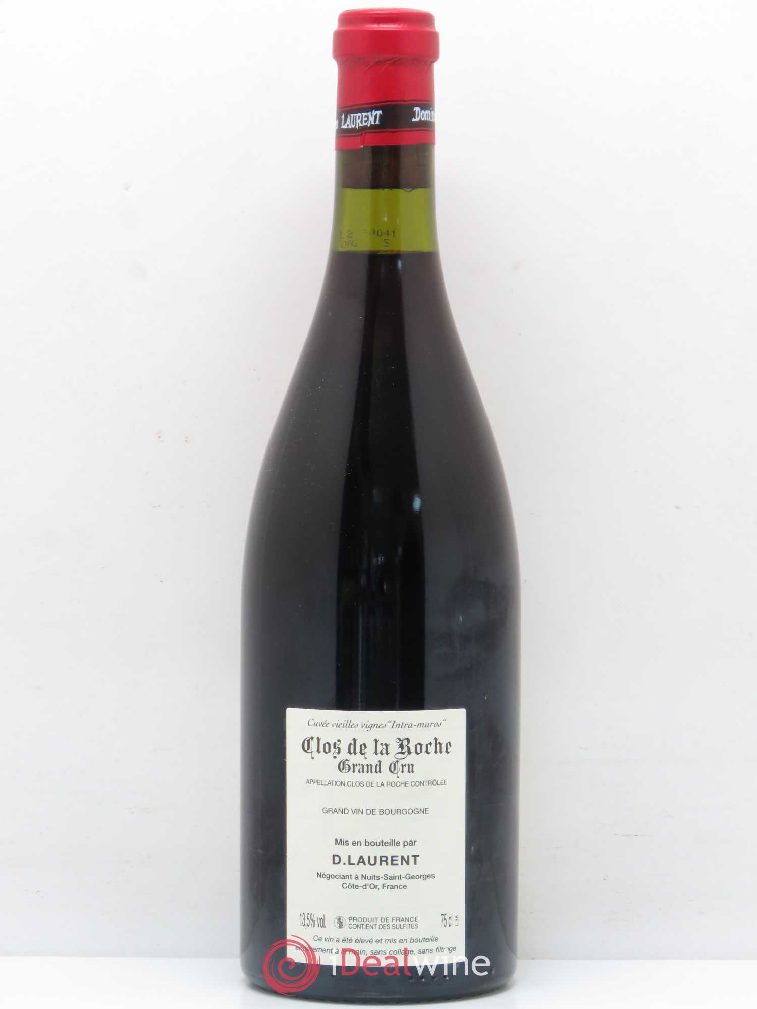 Clos de la Roche Grand Cru Vieilles vignes Intra-muros Dominique Laurent Intra-Muros 2005 - Lot de 1 bouteille - 1