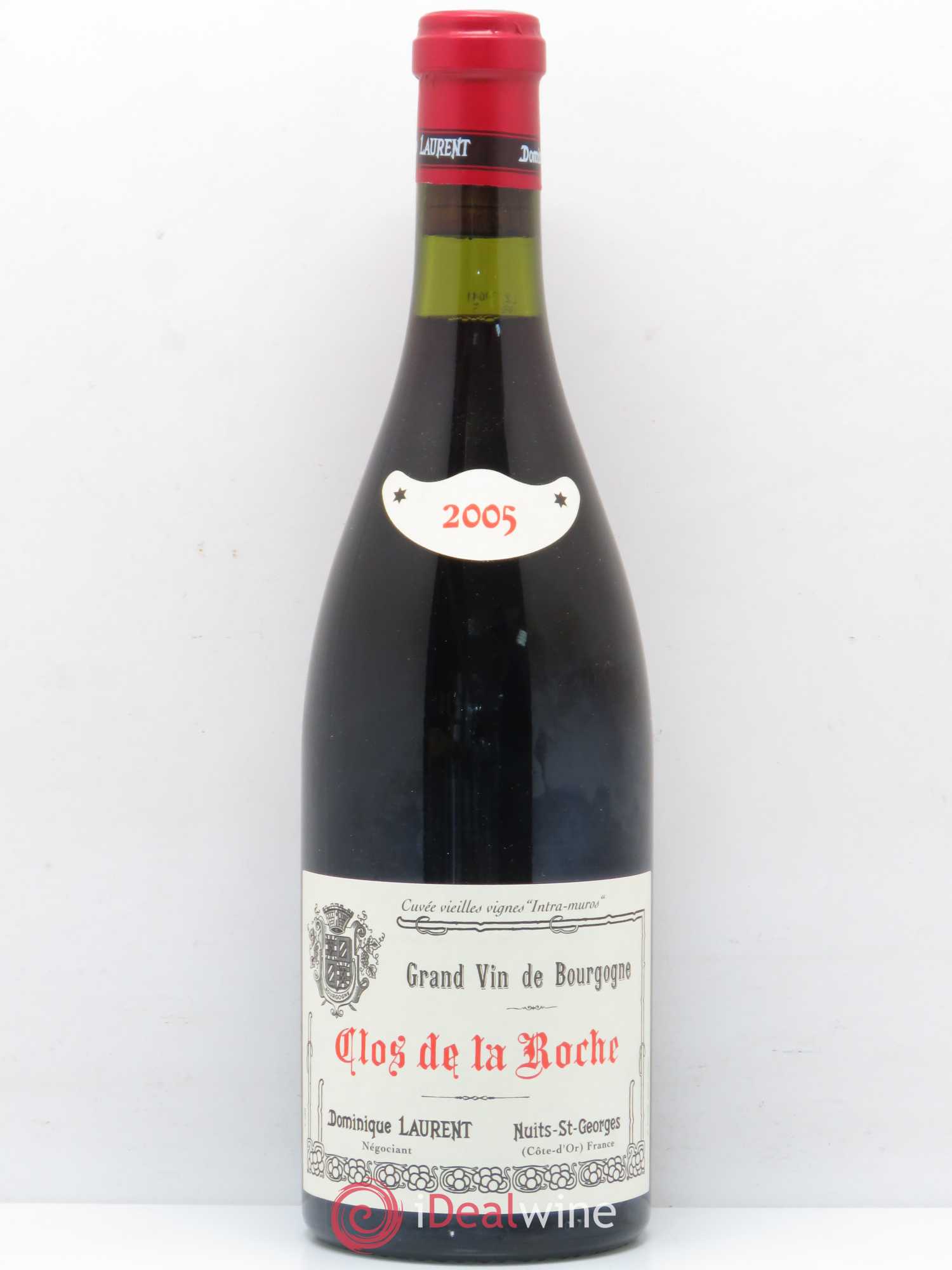 Clos de la Roche Grand Cru Vieilles vignes Intra-muros Dominique Laurent Intra-Muros 2005 - Lot de 1 bouteille - 0