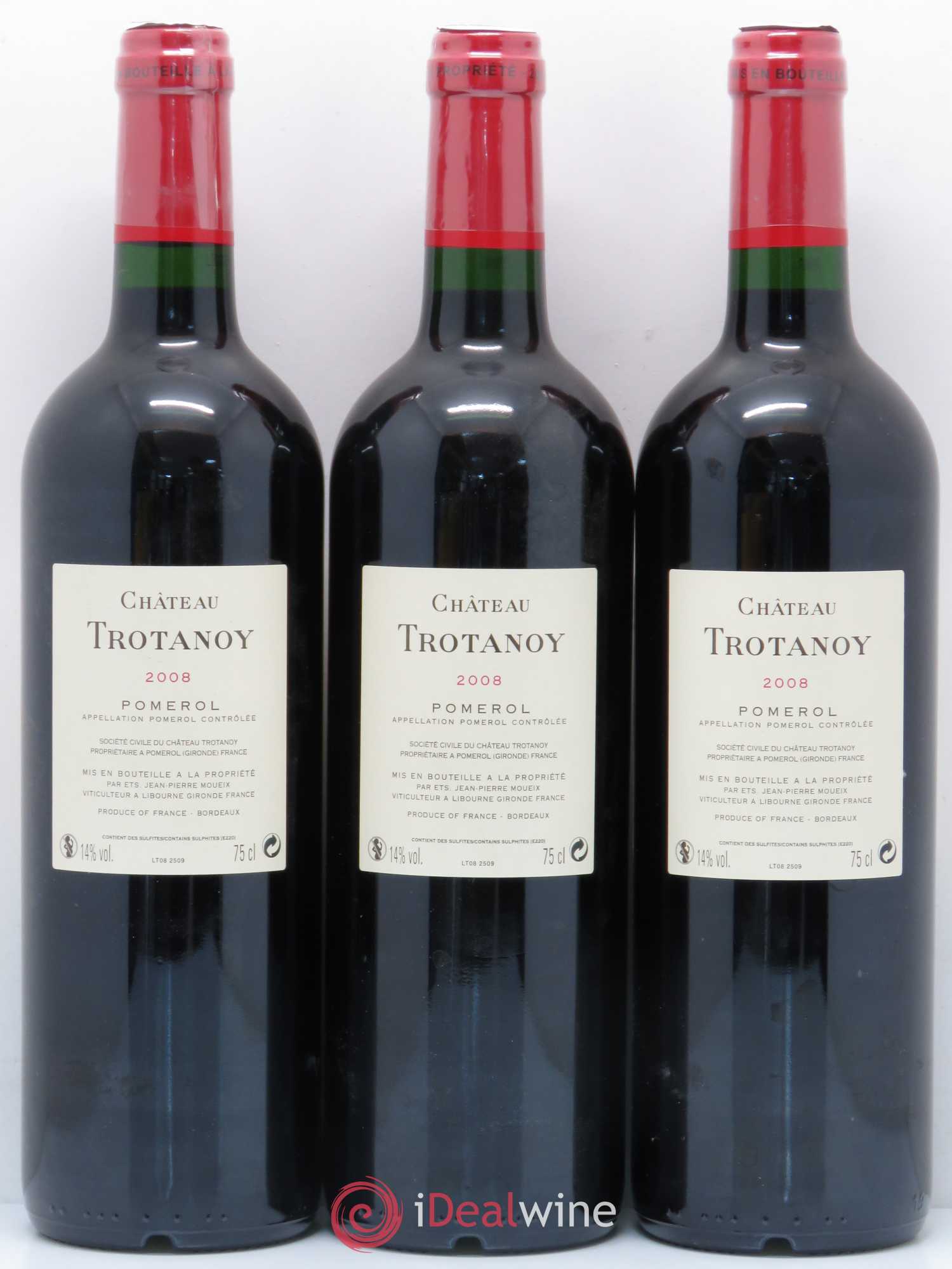 Château Trotanoy 2008 - Lot de 3 bouteilles - 1