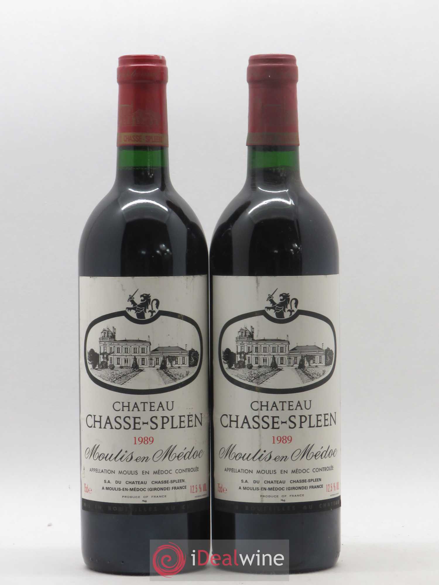Château Chasse Spleen 1989 - Lot de 2 bouteilles - 0