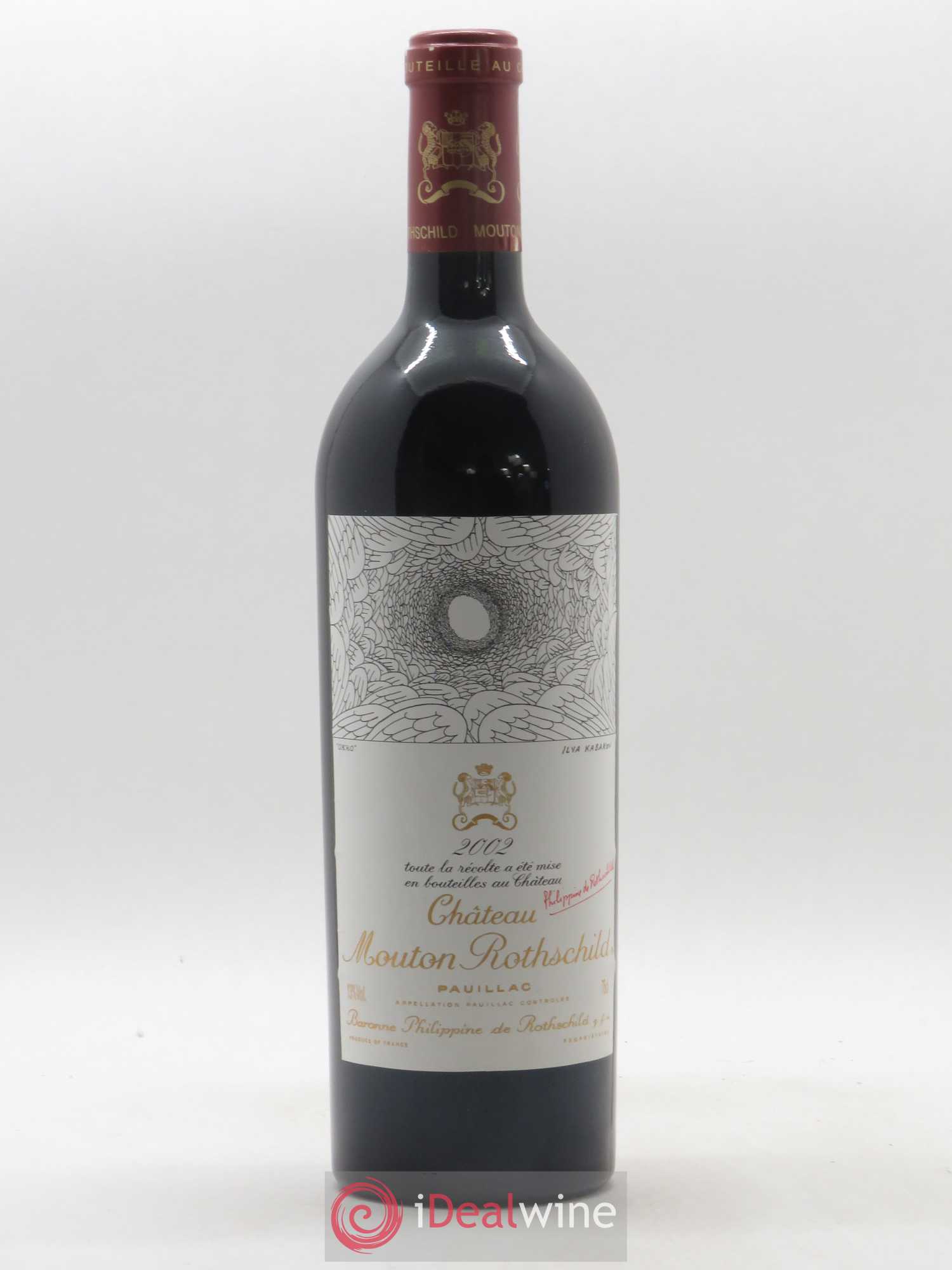 Château Mouton Rothschild 1er Grand Cru Classé 2002 - Lot de 1 bouteille - 0