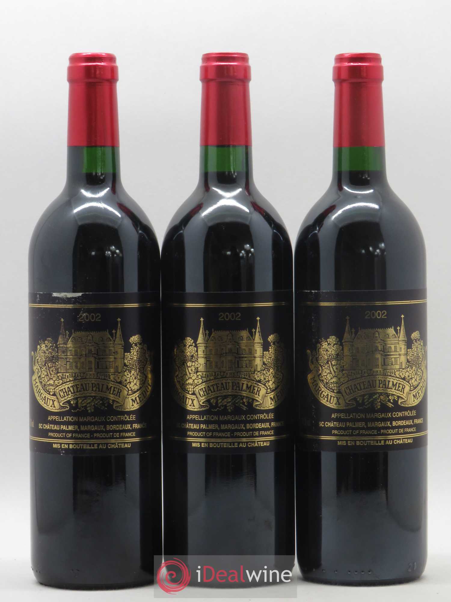 Château Palmer 3ème Grand Cru Classé 2002 - Lot de 3 bouteilles - 0
