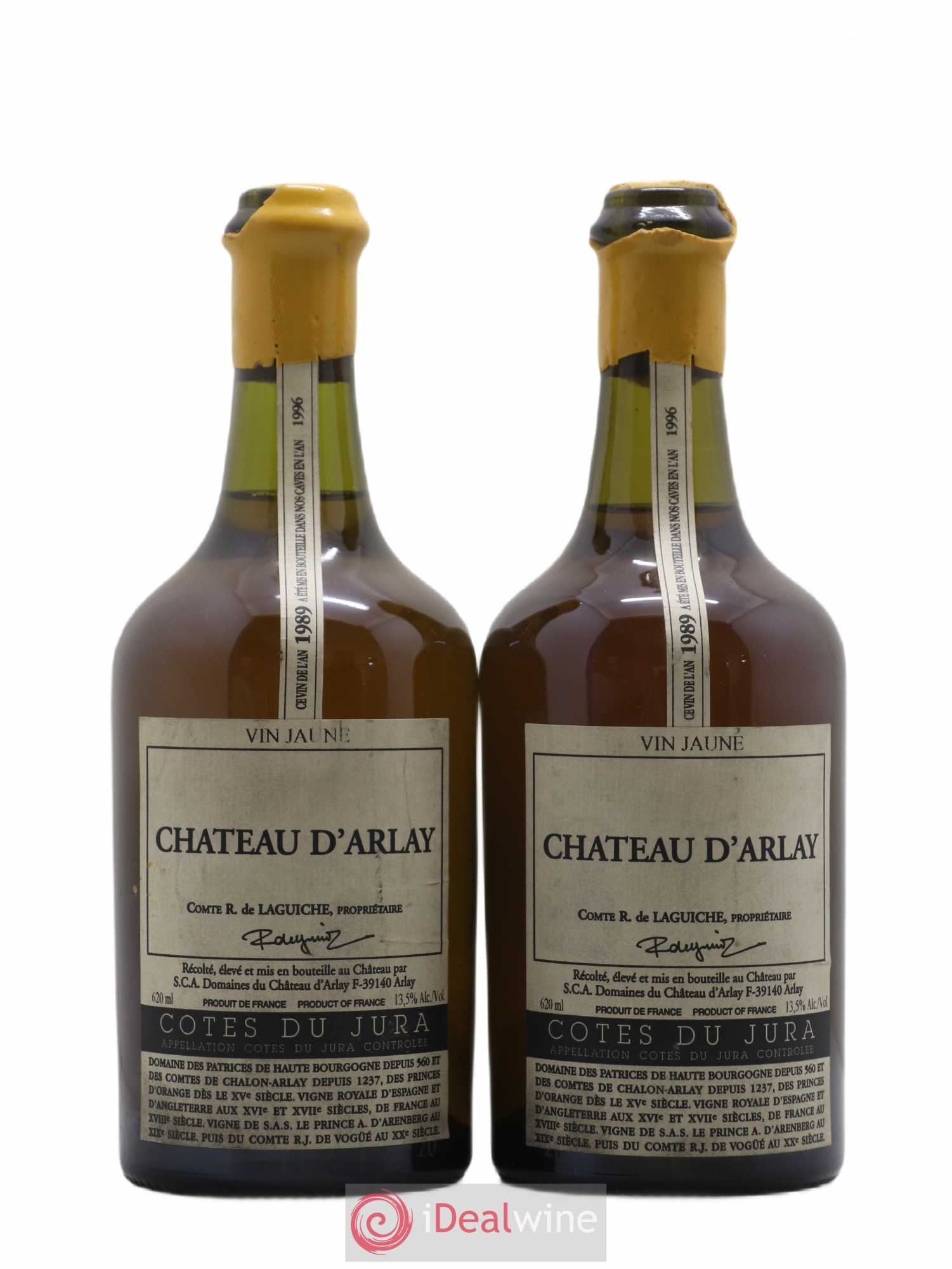 Côtes du Jura Vin jaune Château d'Arlay 1989 - Lot de 2 bouteilles - 0