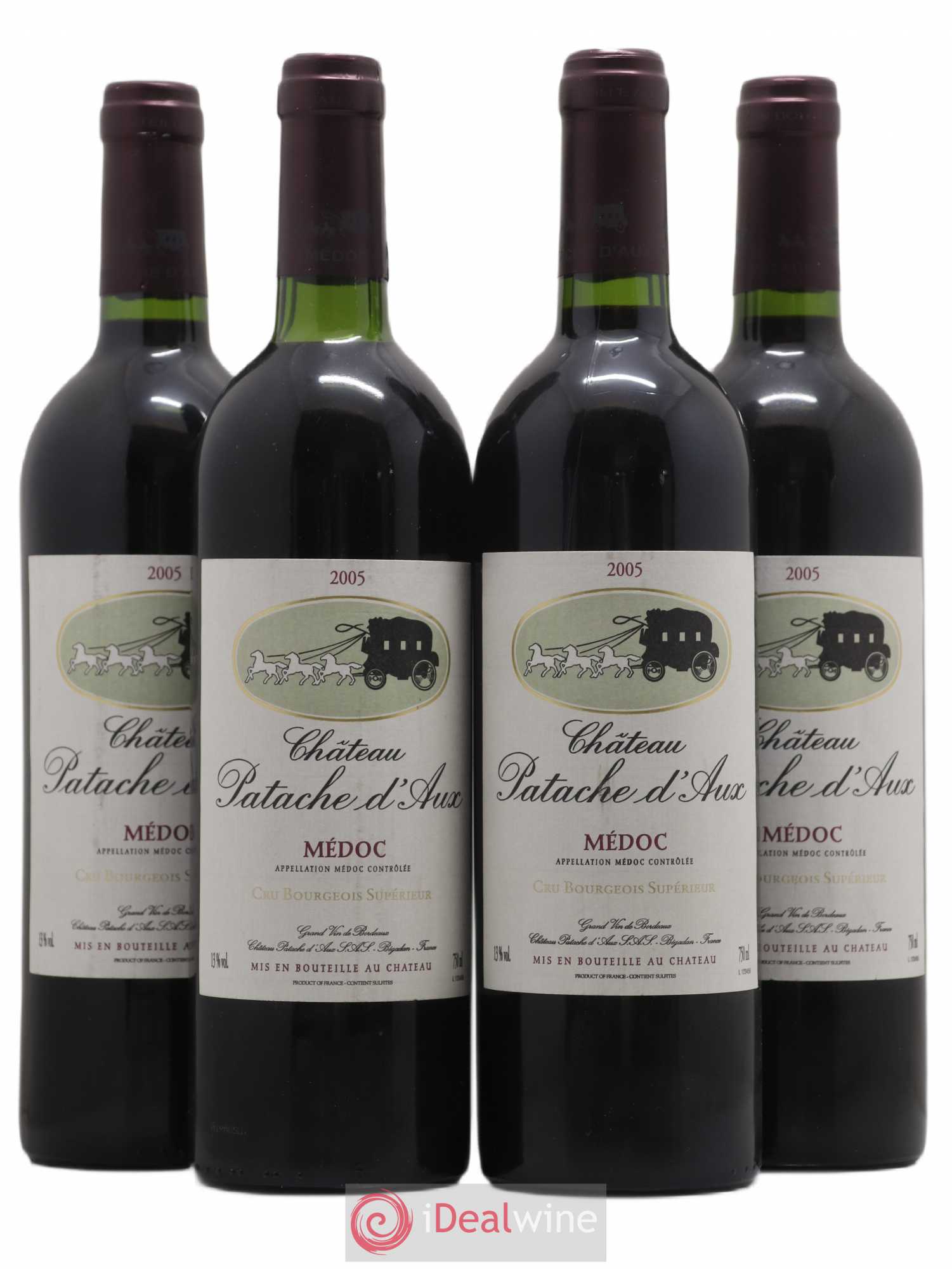 Château Patache d'Aux Cru Bourgeois (sans prix de réserve) 2005 - Lot de 4 bouteilles - 0