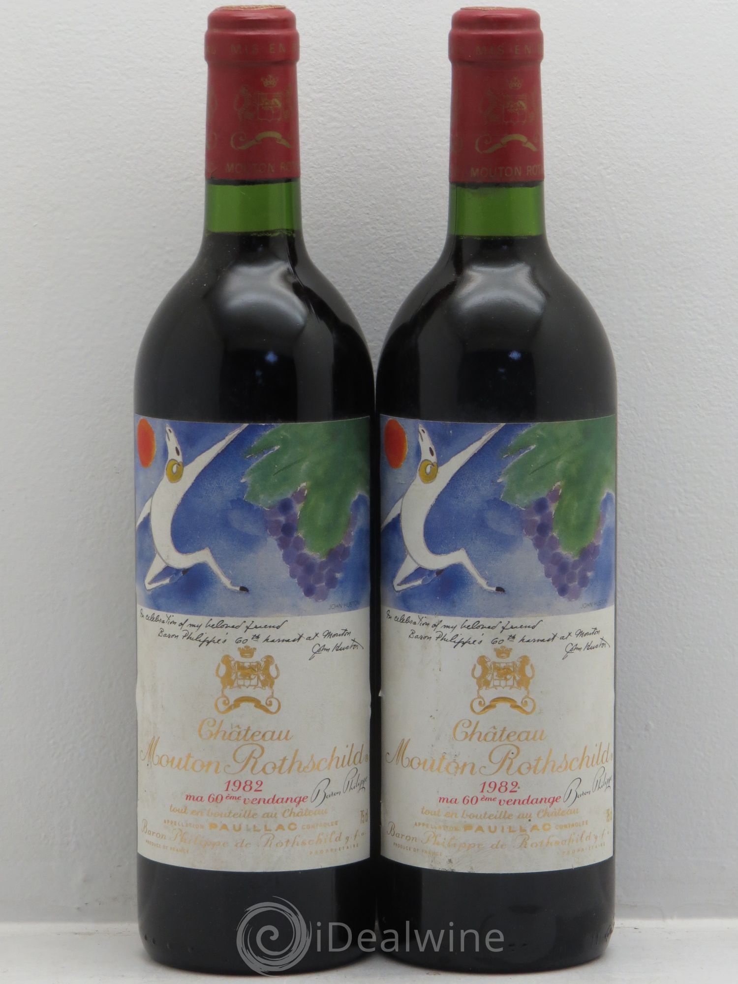 Château Mouton Rothschild 1er Grand Cru Classé 1982 - Lot de 2 bouteilles - 0