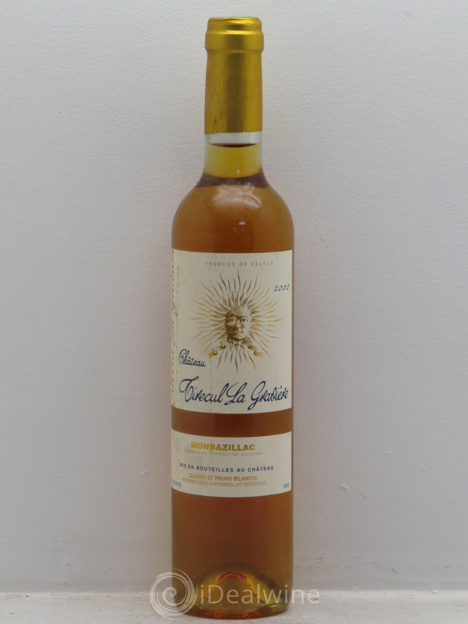 Monbazillac Château Tirecul La Gravière Bruno et Claudie Bilancini 2000 - Posten von 6 Demi-Flaschen - 0