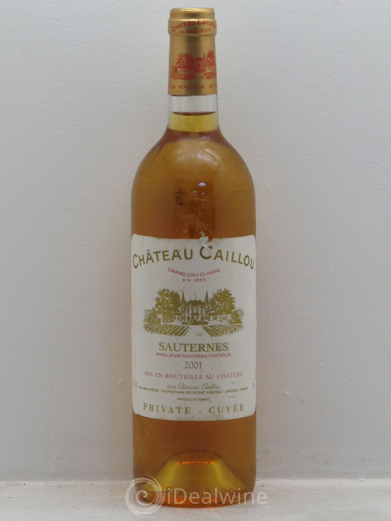 Château du Caillou Cuvée Privée 2001 - Lot de 1 bouteille - 0