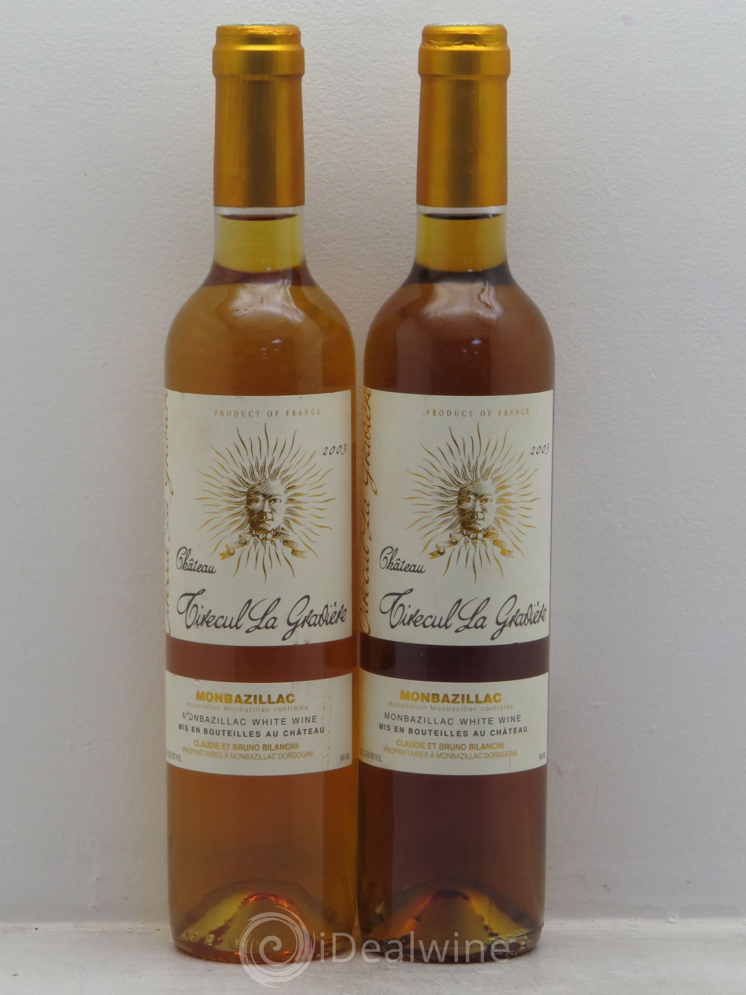 Monbazillac Château Tirecul La Gravière Bruno et Claudie Bilancini 2003 - Posten von 2 Demi-Flaschen - 0