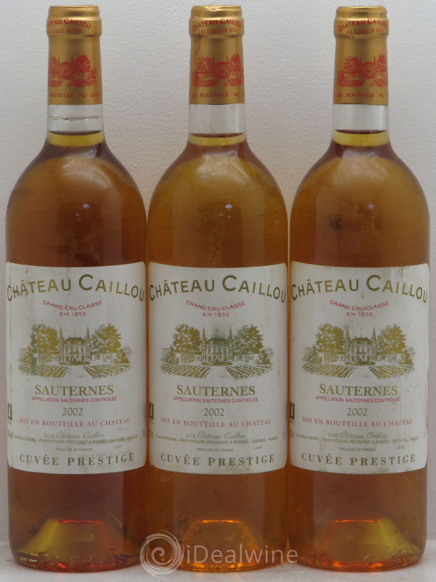 Château du Caillou Cuvée Prestige 2002 - Lot de 3 bouteilles - 0