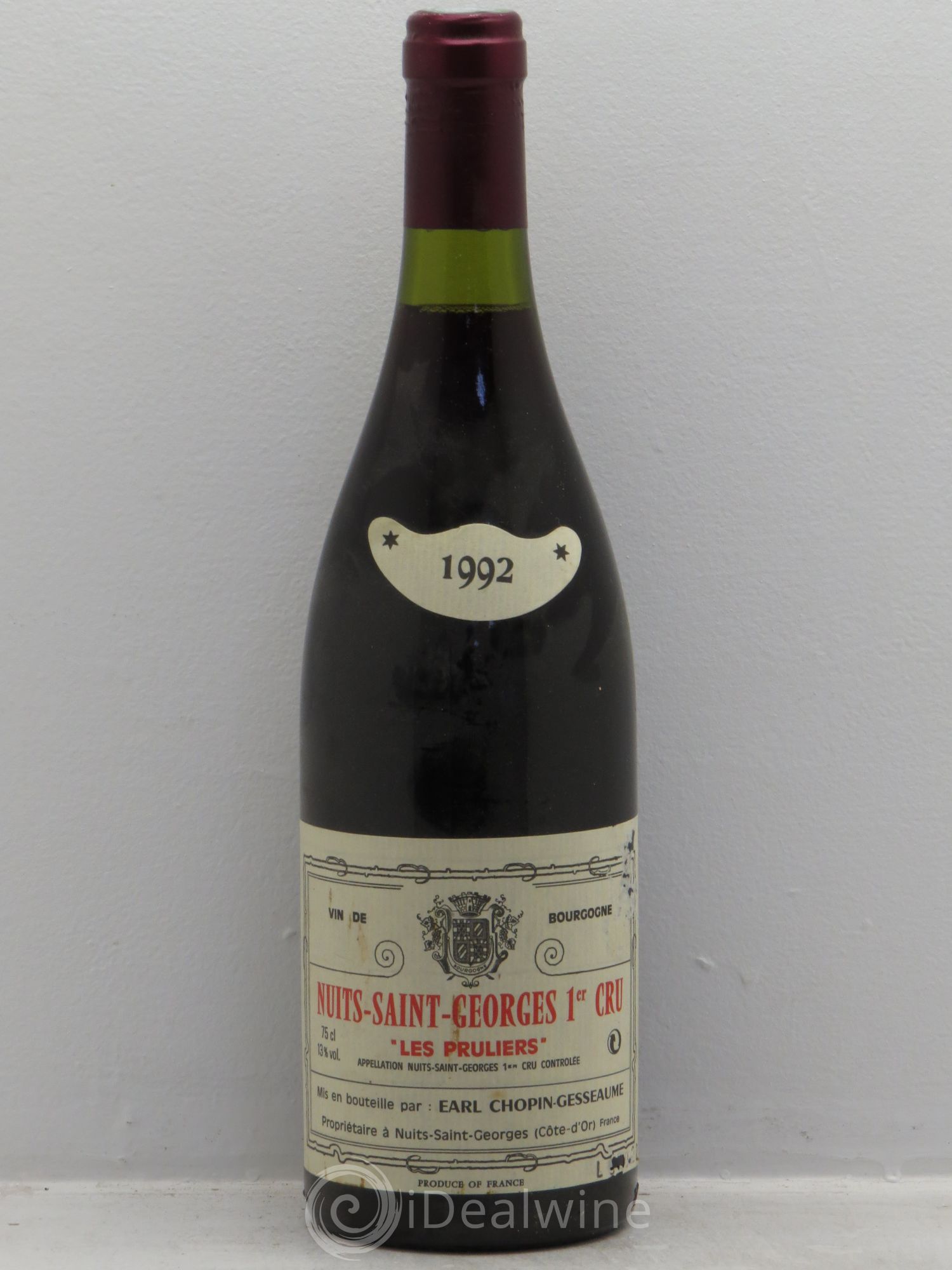 Nuits-Saint-Georges 1er Cru 1992 - Lot de 1 bouteille - 0