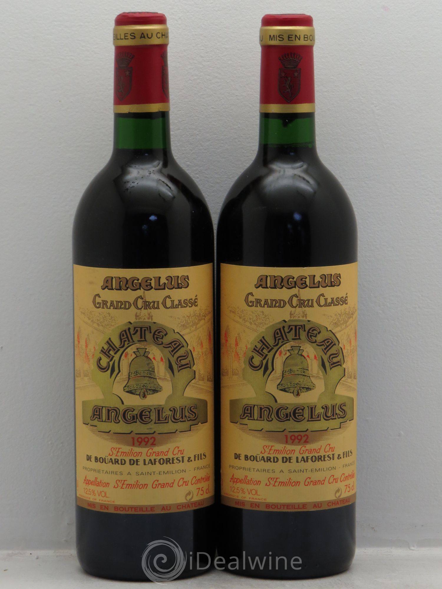 Château Angélus 1er Grand Cru Classé A 1992 - Lot de 2 bouteilles - 0