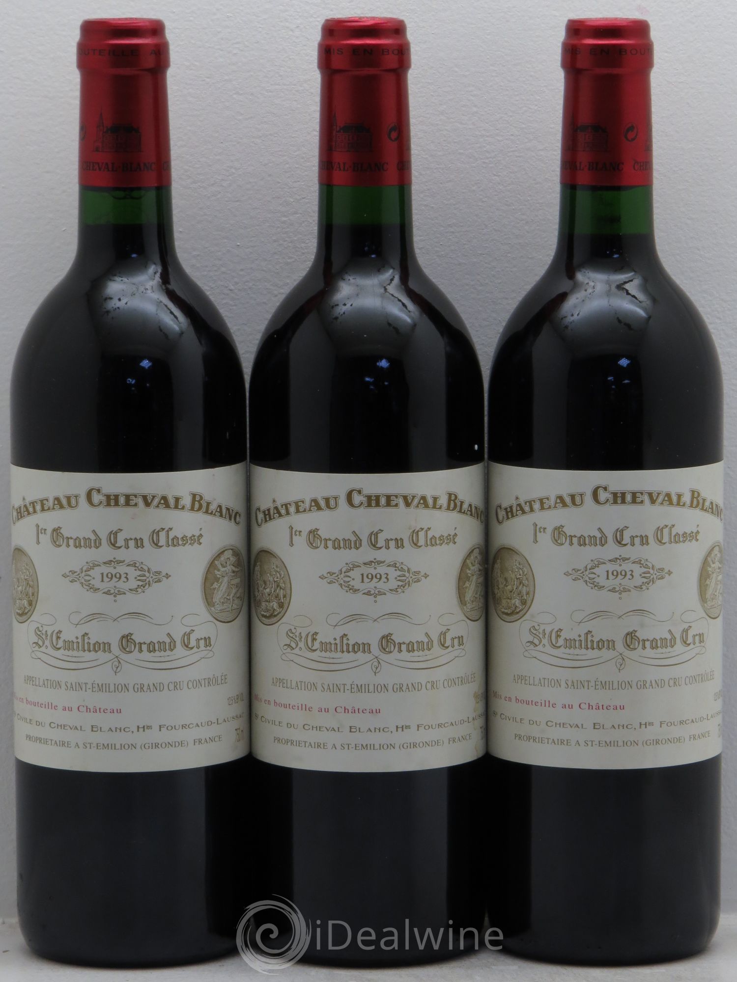 Château Cheval Blanc 1er Grand Cru Classé A 1993 - Lot de 3 bouteilles - 0