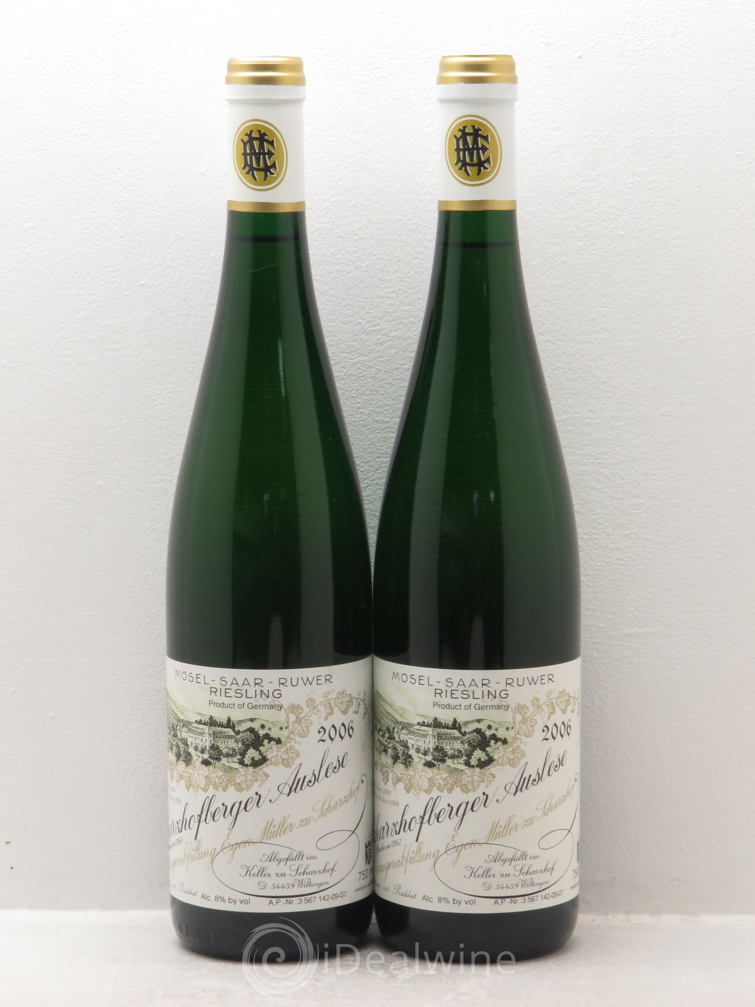 Riesling Scharzhofberger Auslese Egon Muller 2006 - Lotto di 2 bottiglie - 0
