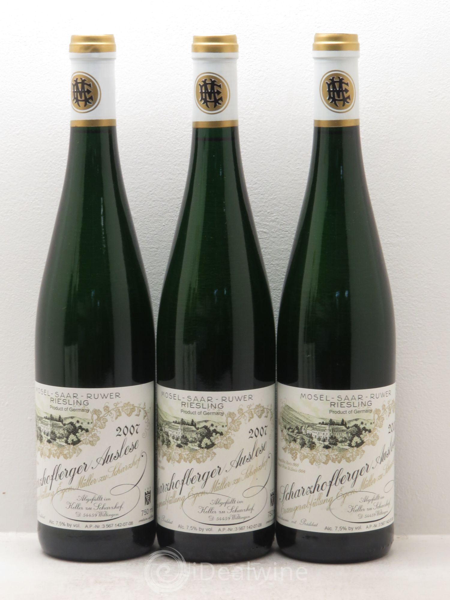 Riesling Scharzhofberger Auslese Egon Muller 2007 - Lotto di 6 bottiglie - 1
