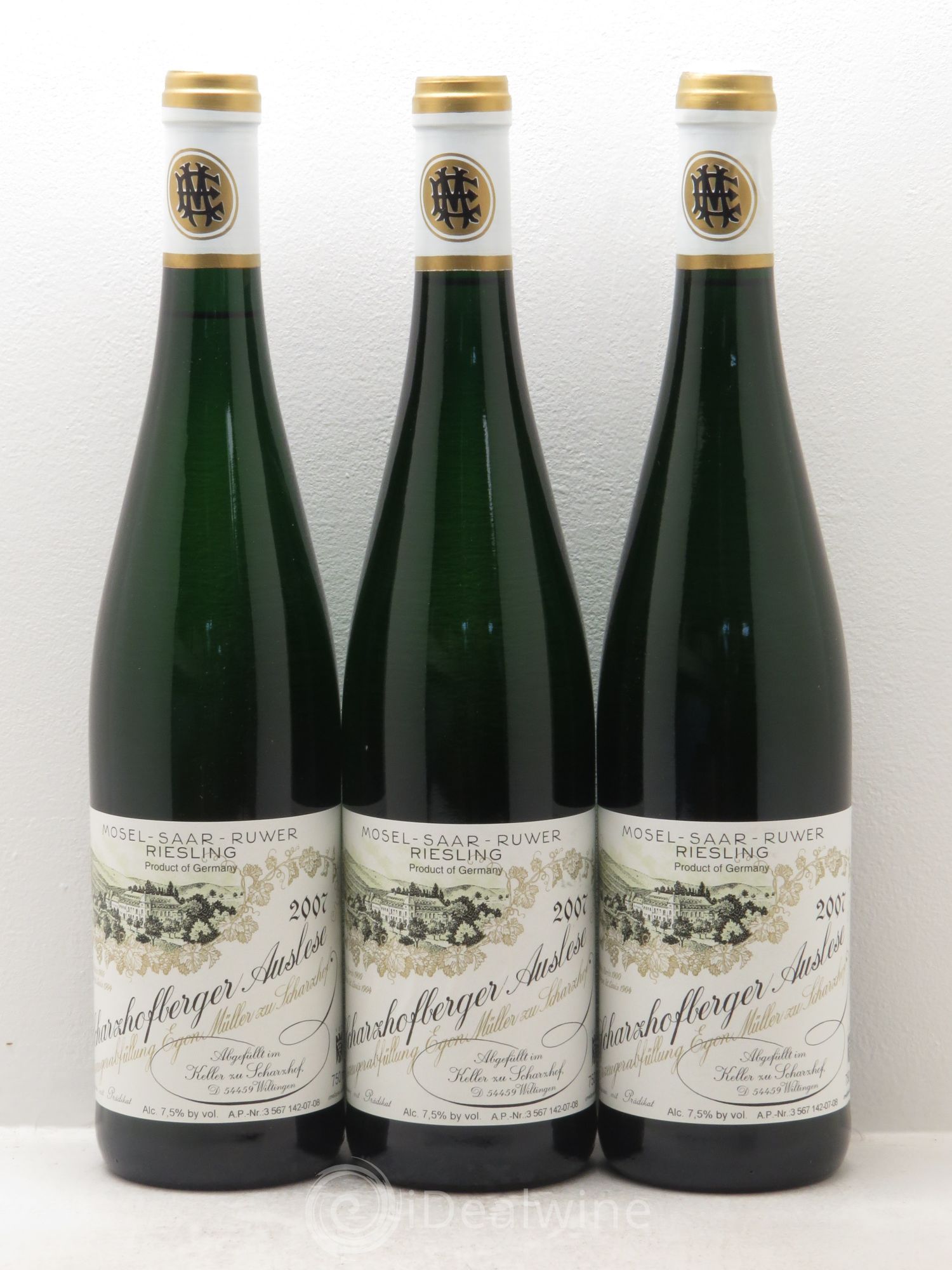 Riesling Scharzhofberger Auslese Egon Muller 2007 - Lotto di 6 bottiglie - 2