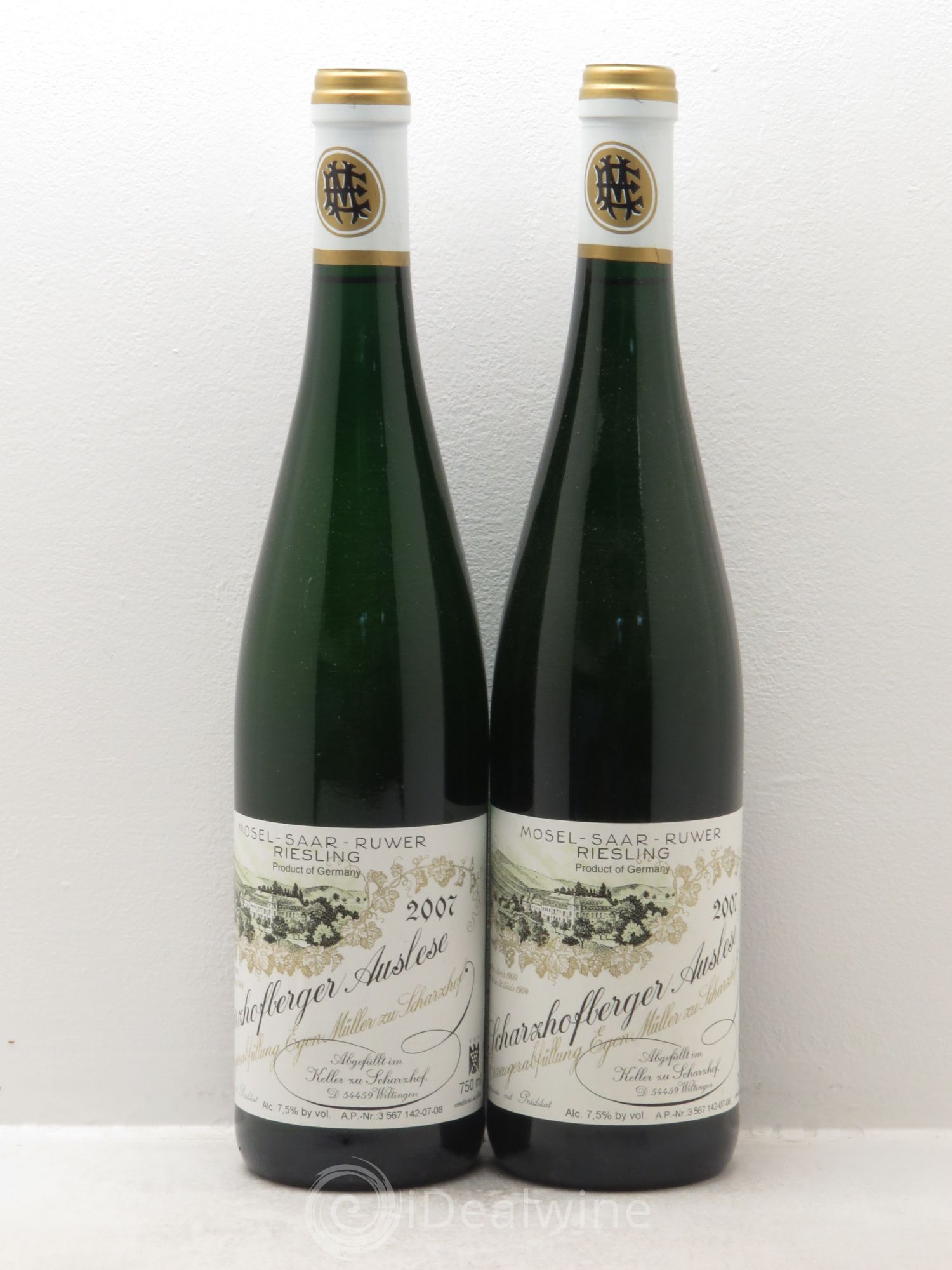 Riesling Scharzhofberger Auslese Egon Muller 2007 - Lotto di 2 bottiglie - 0