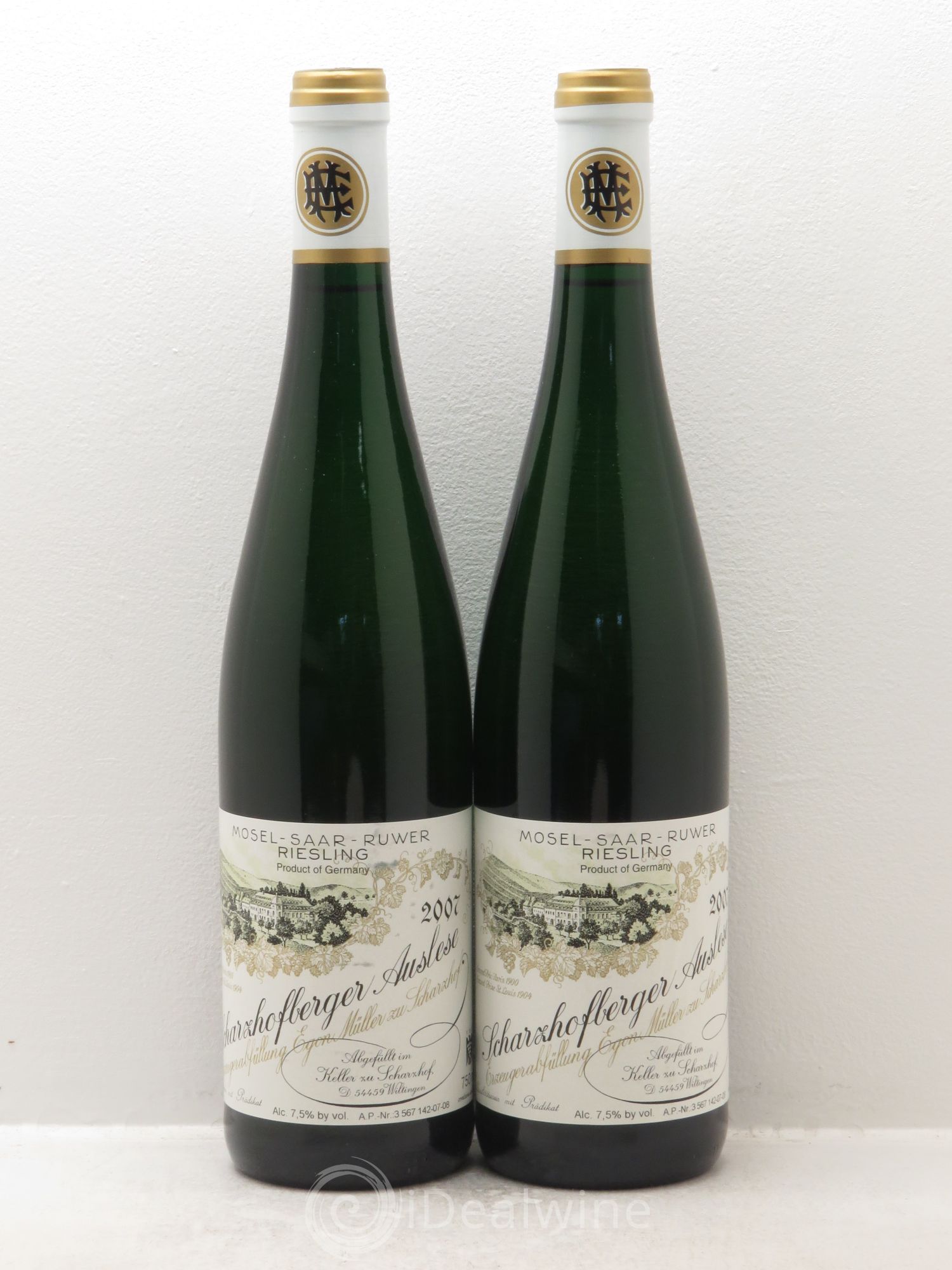 Riesling Scharzhofberger Auslese Egon Muller 2007 - Lotto di 2 bottiglie - 0