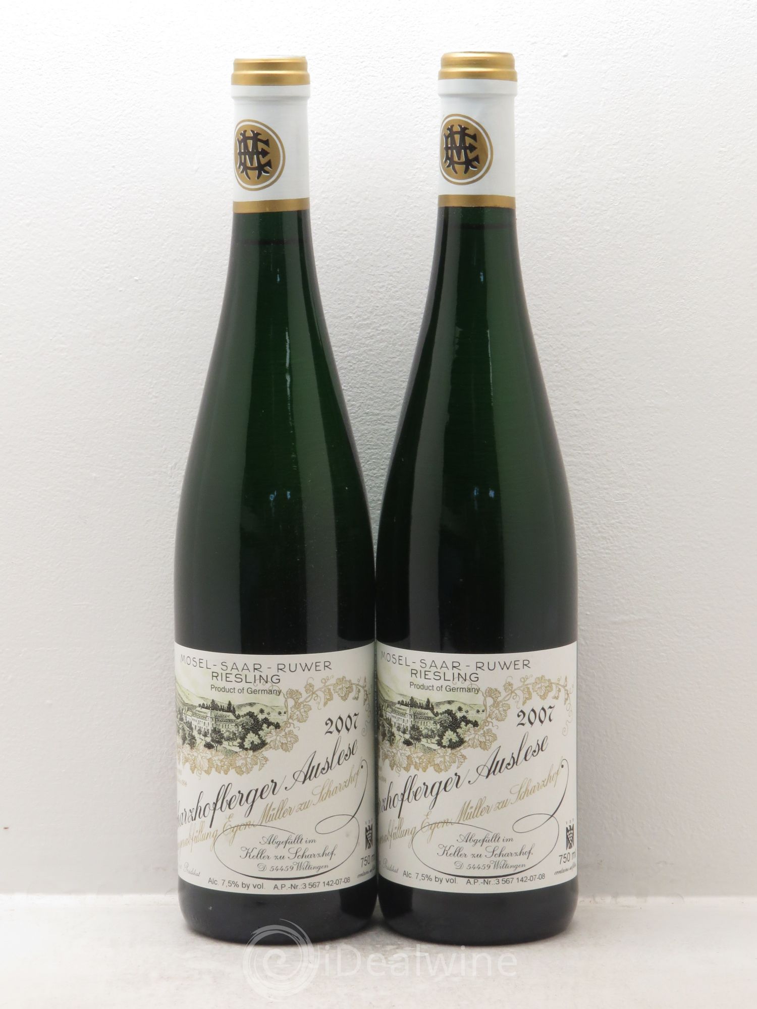 Riesling Scharzhofberger Auslese Egon Muller 2007 - Lotto di 2 bottiglie - 0