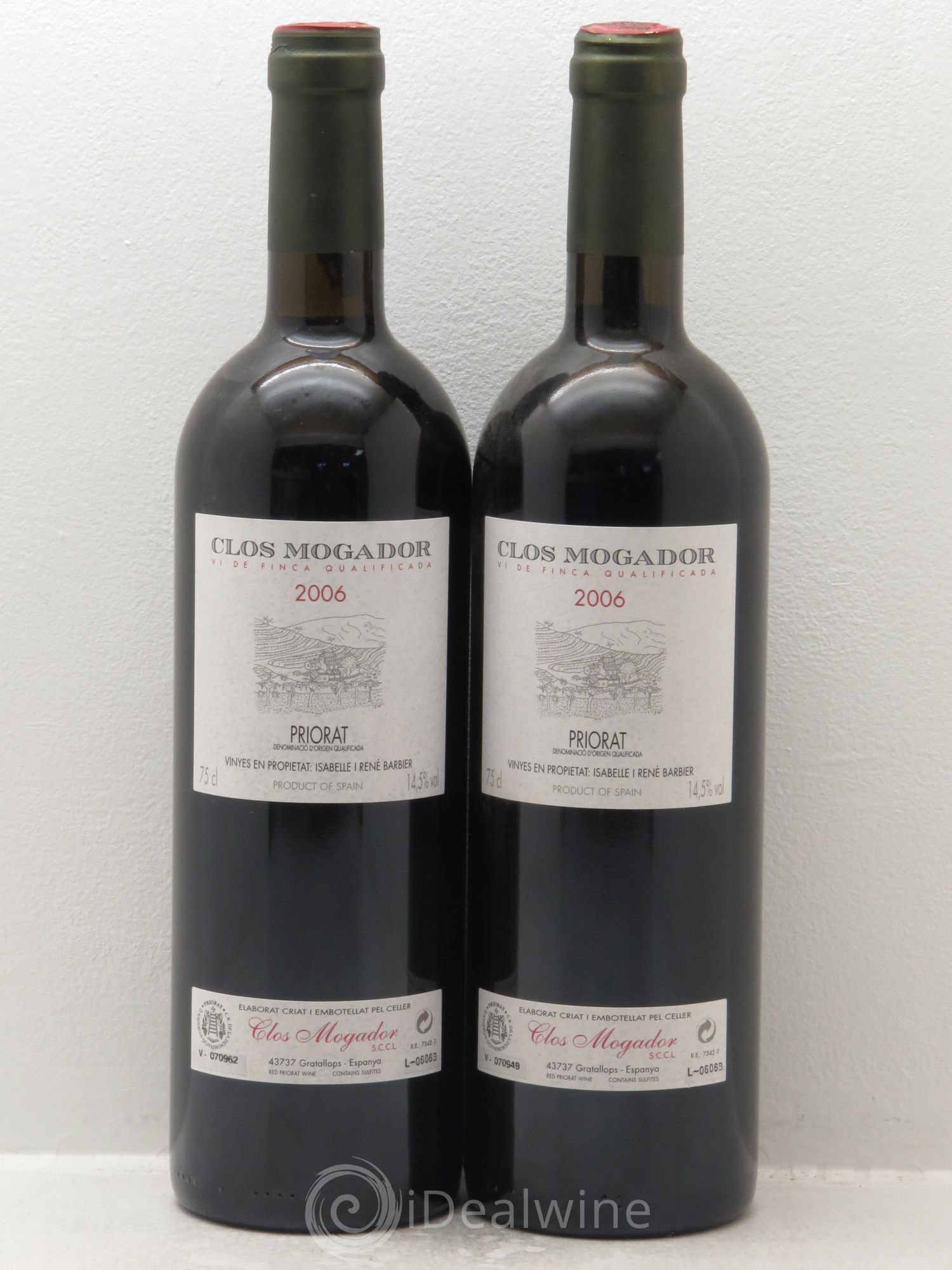 Priorat Clos Mogador DOCA René Barbier 2006 - Posten von 2 Flaschen - 0