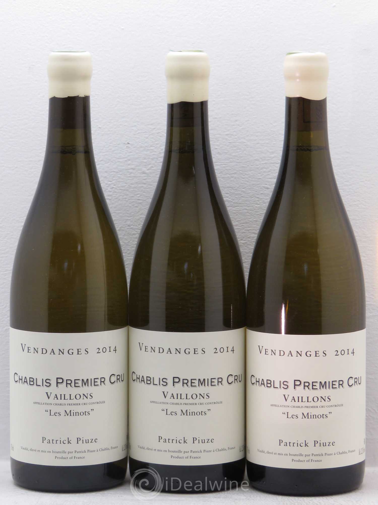 Chablis 1er Cru Minots Piuze 2014 - Posten von 3 Flaschen - 0