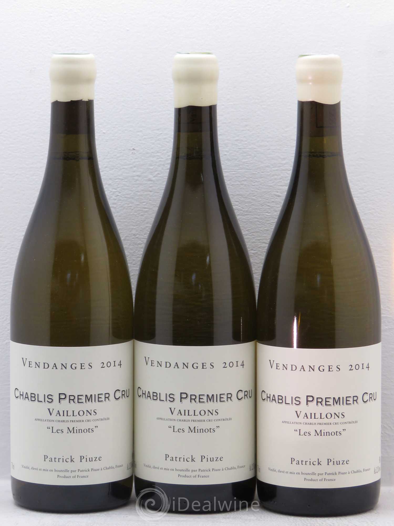Chablis 1er Cru Minots Piuze 2014 - Posten von 3 Flaschen - 0