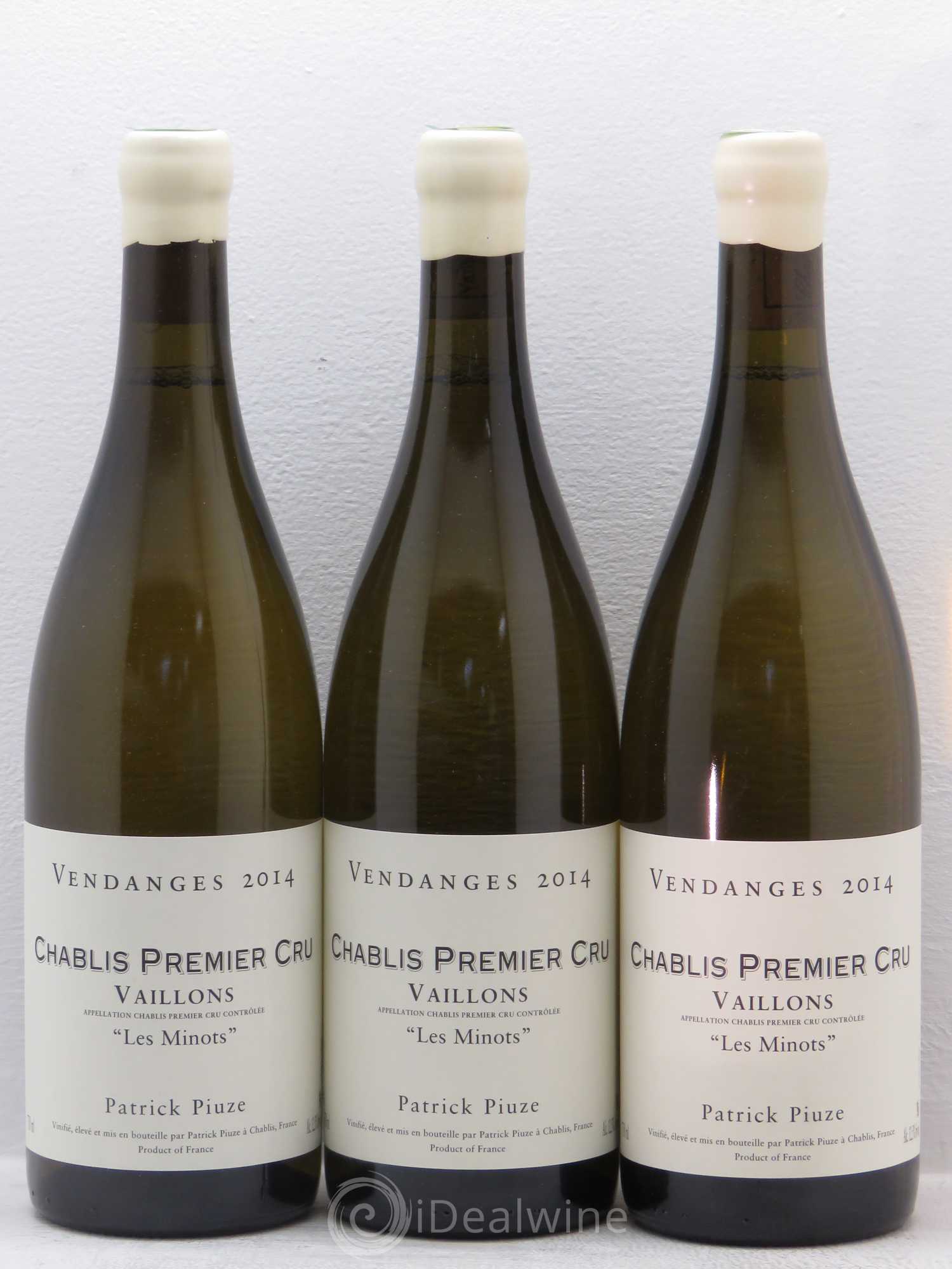 Chablis 1er Cru Minots Piuze 2014 - Posten von 3 Flaschen - 0