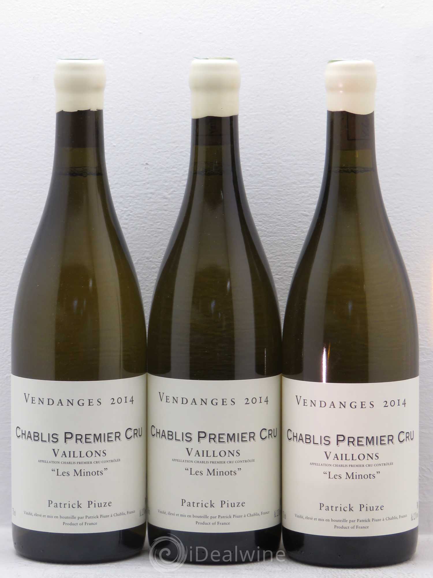 Chablis 1er Cru Minots Piuze 2014 - Posten von 3 Flaschen - 0