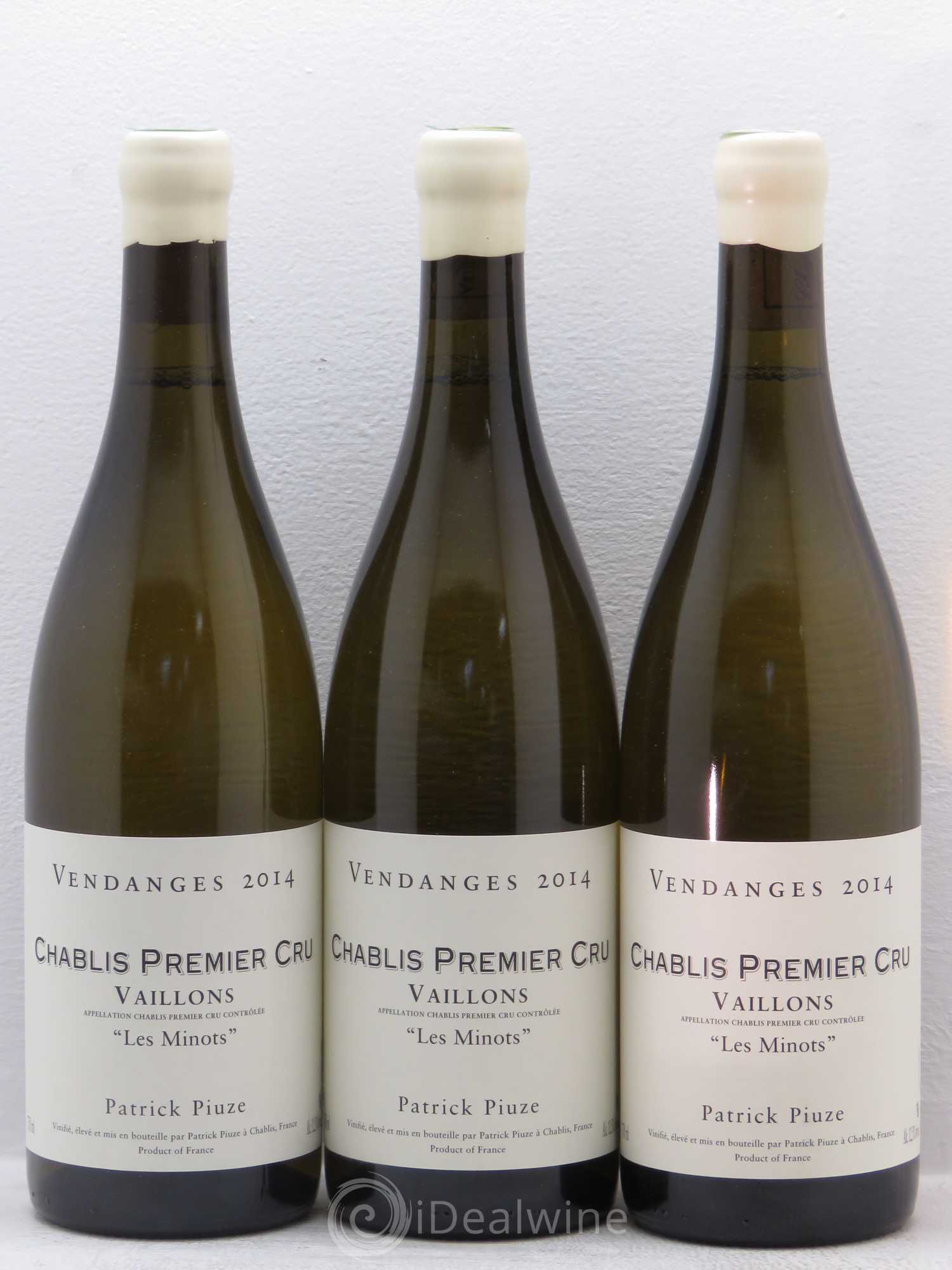 Chablis 1er Cru Minots Piuze 2014 - Posten von 3 Flaschen - 0