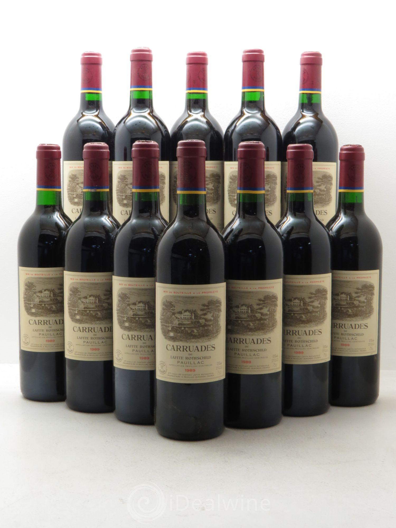 Carruades de Lafite Rothschild Second Vin 1989 - Lot de 12 bouteilles - 0