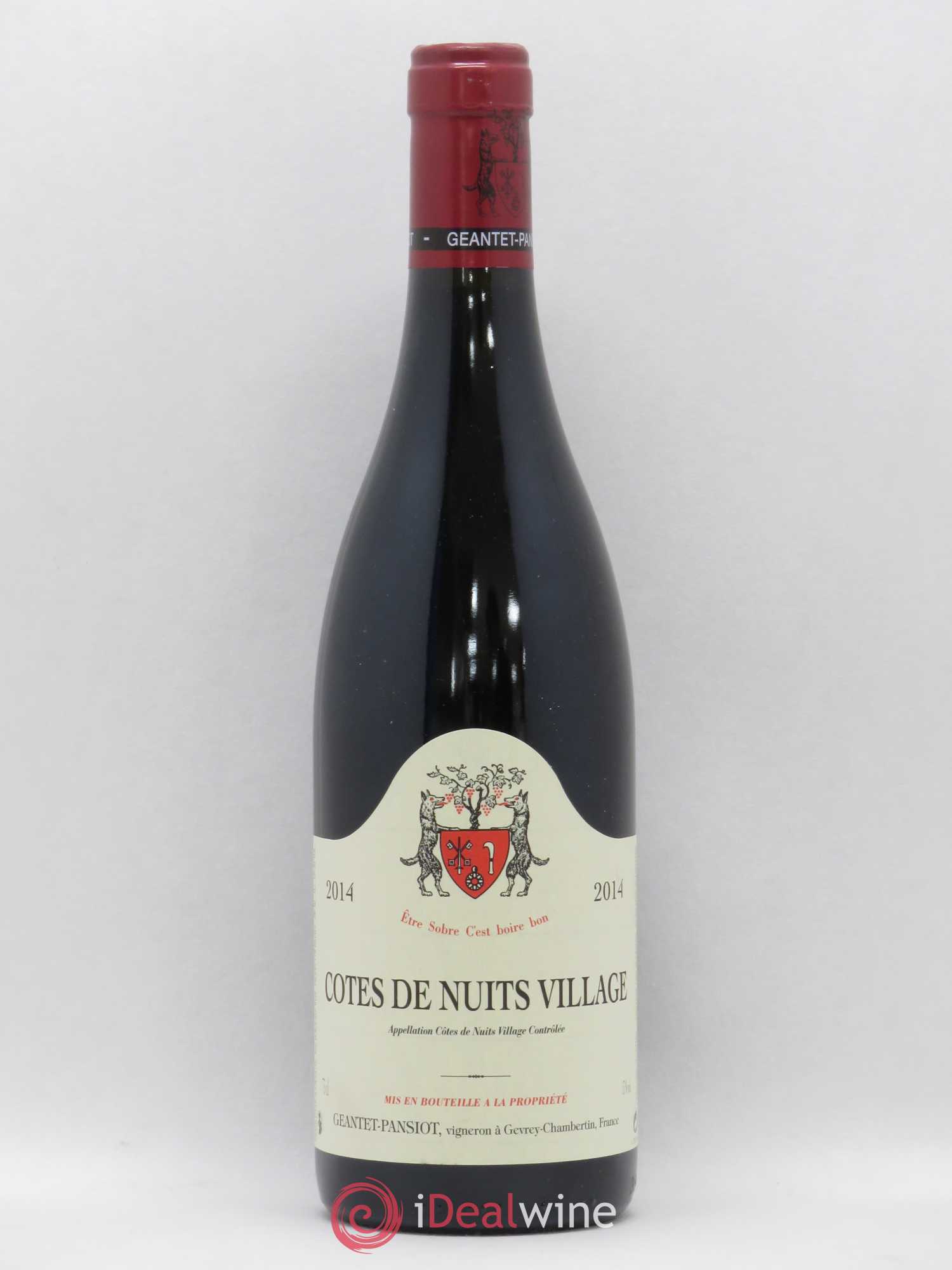 Côte de Nuits-Villages Geantet-Pansiot 2014 - Lot de 1 bouteille - 0